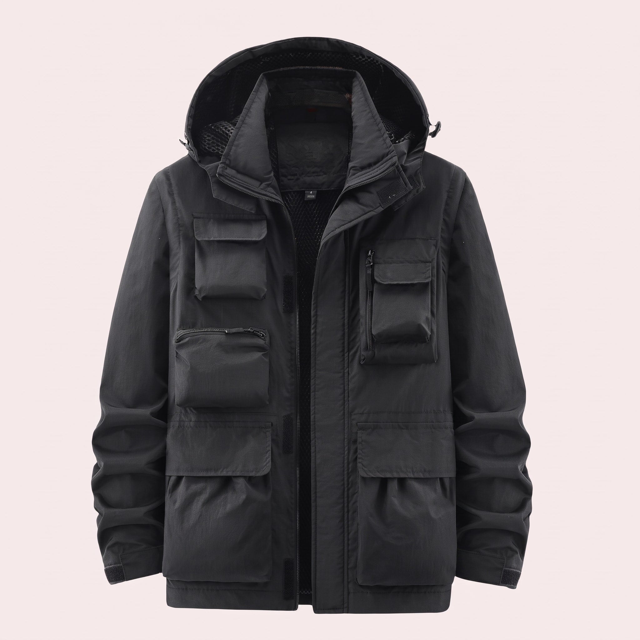 Marcus - Men's Multi-Pocket Hooded Utility Jacket with Transitional Fit