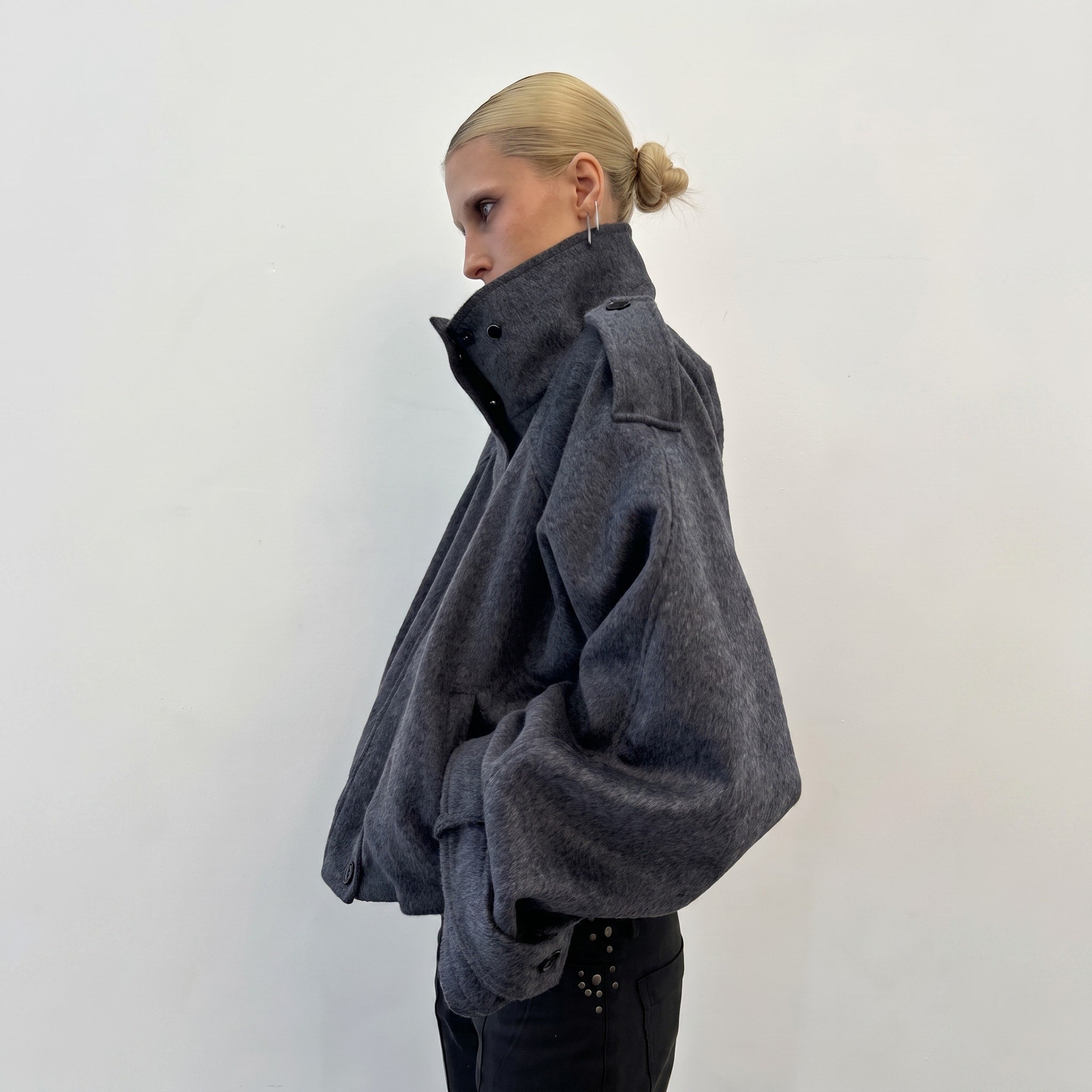 Sophie - Women's Oversized Funnel Neck Wool look Coat
