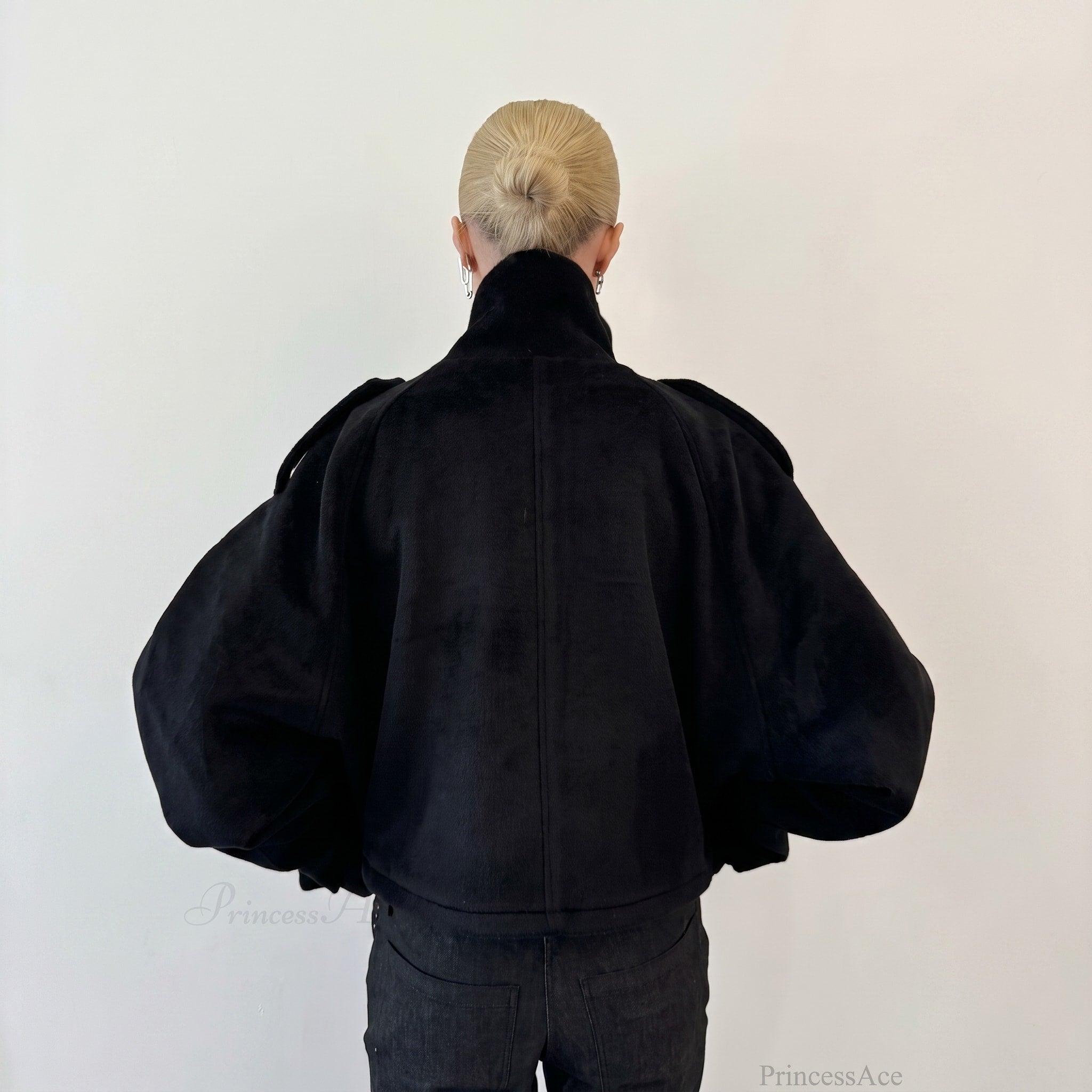 Sophie - Women's Oversized Funnel Neck Wool look Coat