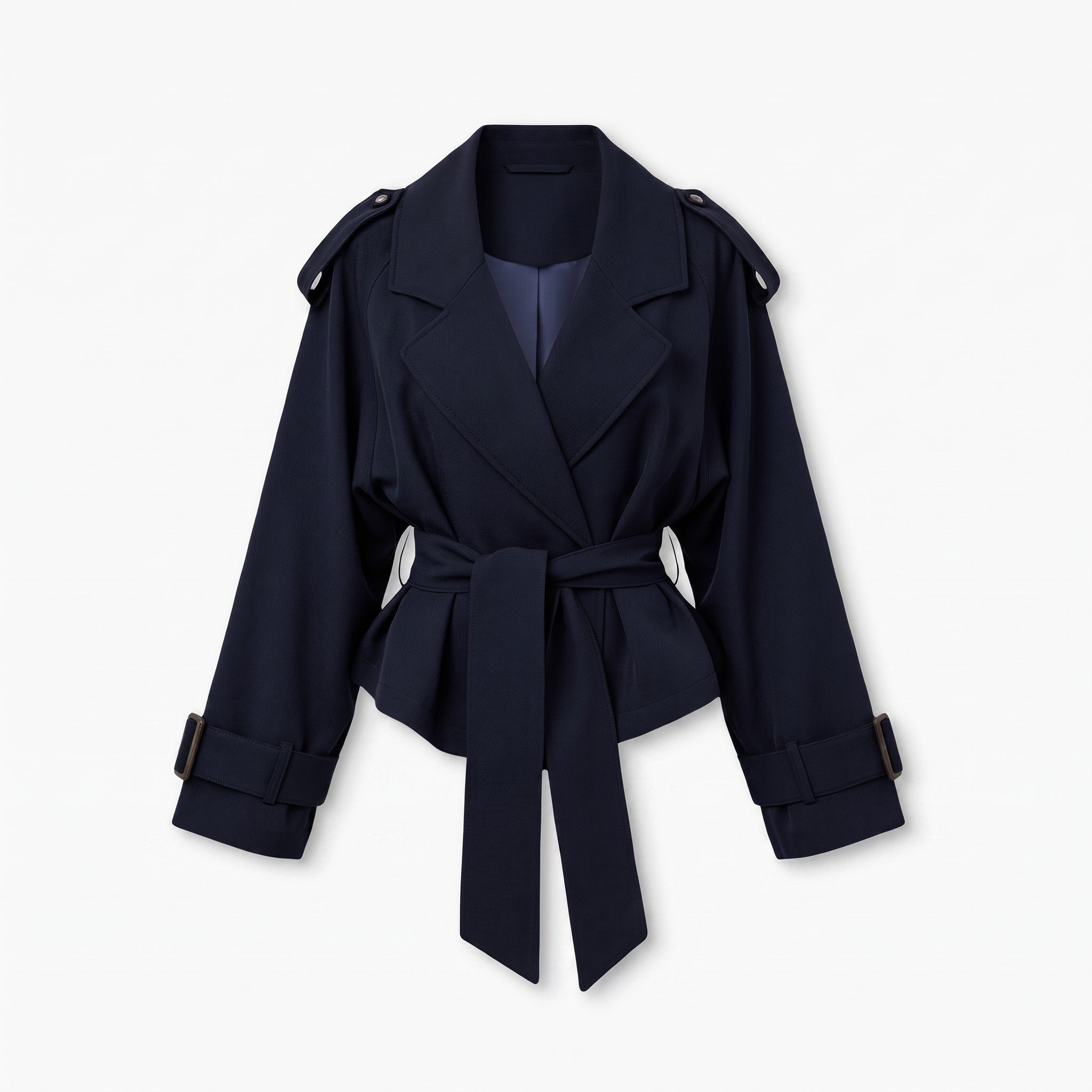 Sophie - Women's Belted Trench Jacket with Notched Lapel Collar