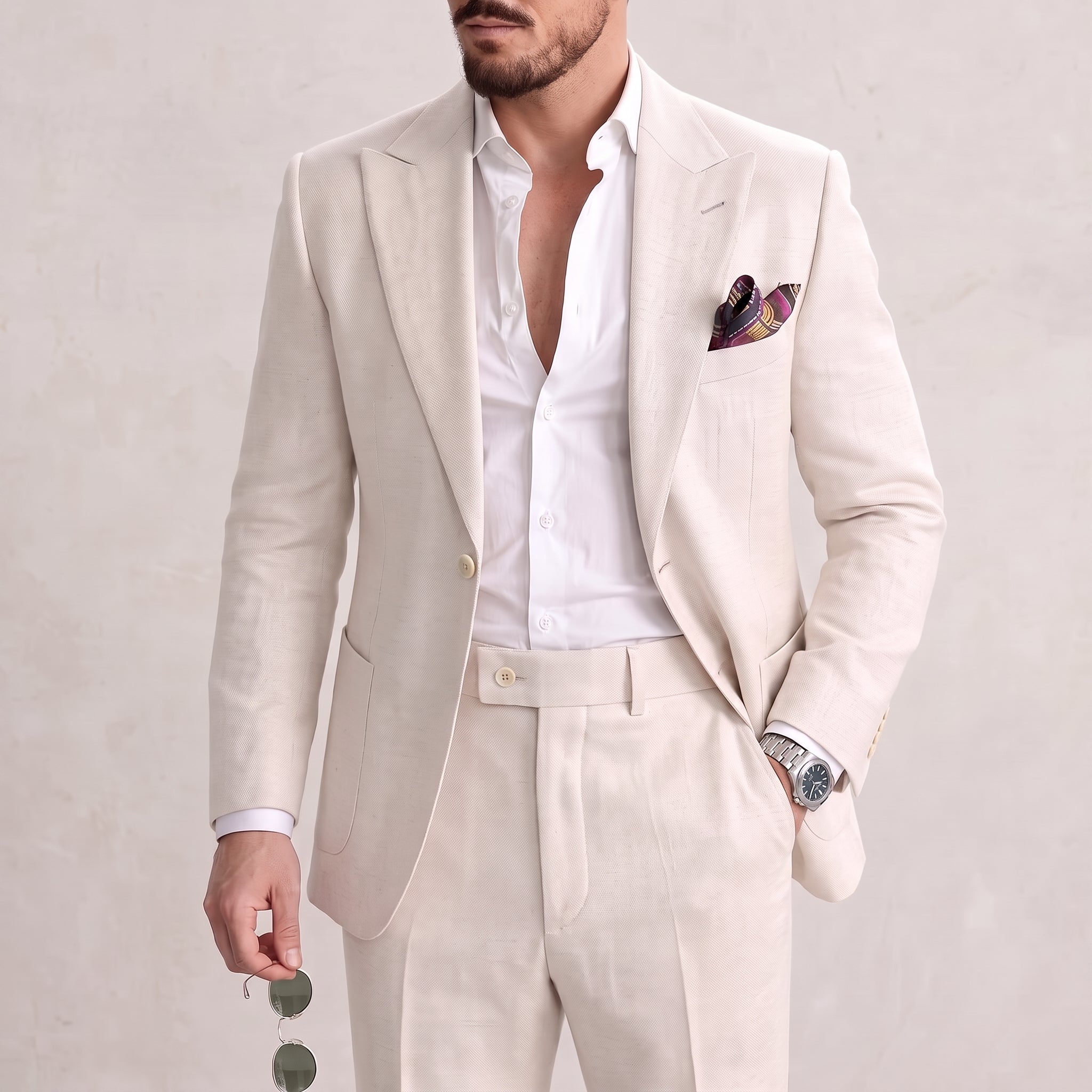 George - Men's Two-Piece Peaked Lapel Wedding Guest Suit