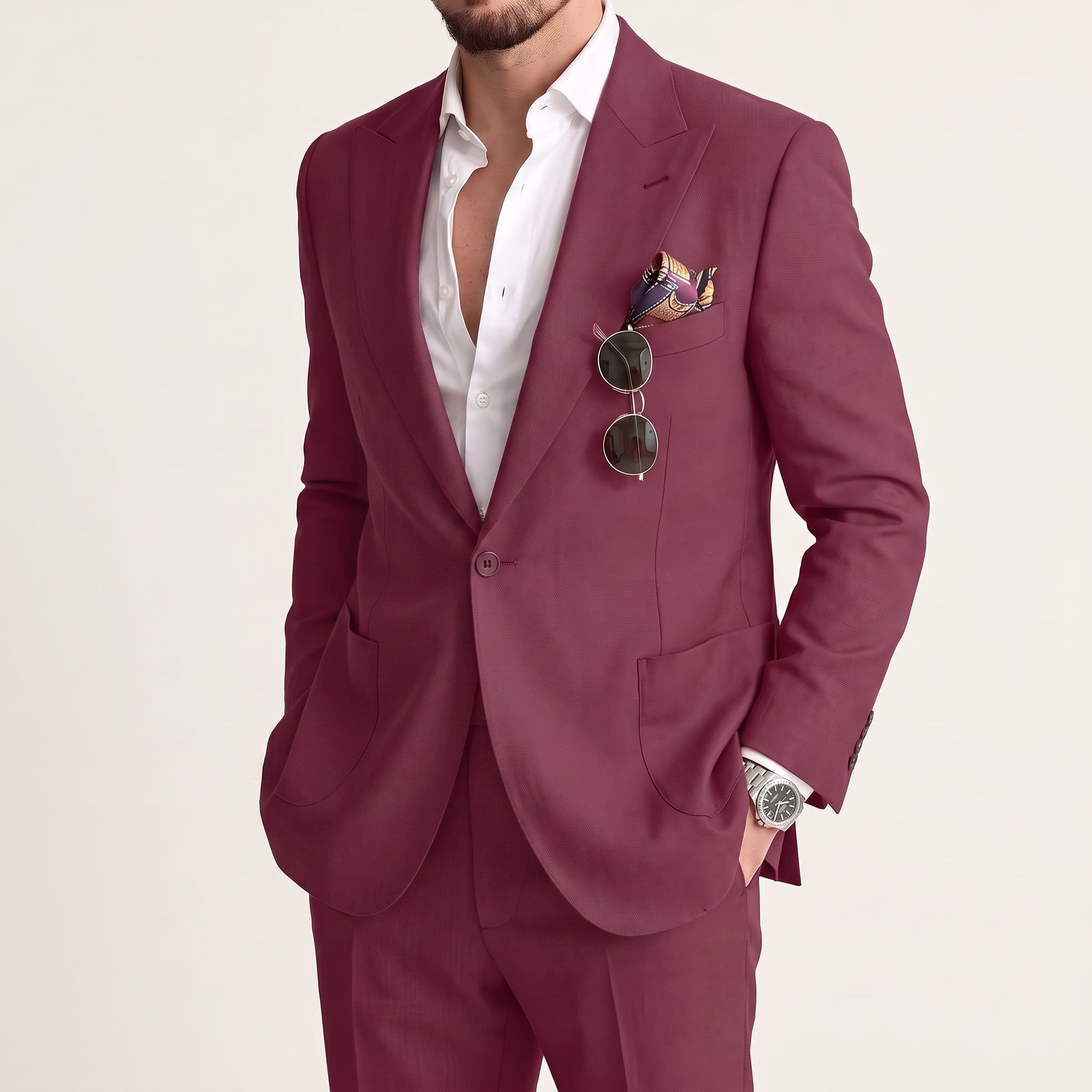 George - Men's Two-Piece Peaked Lapel Wedding Guest Suit