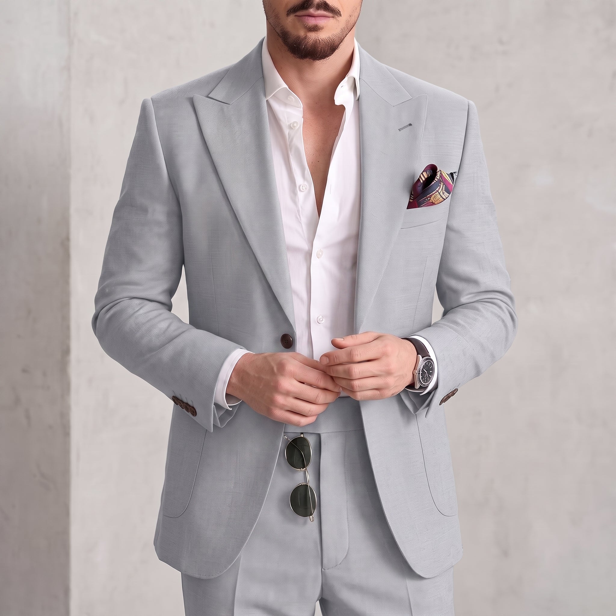 George - Men's Two-Piece Peaked Lapel Wedding Guest Suit