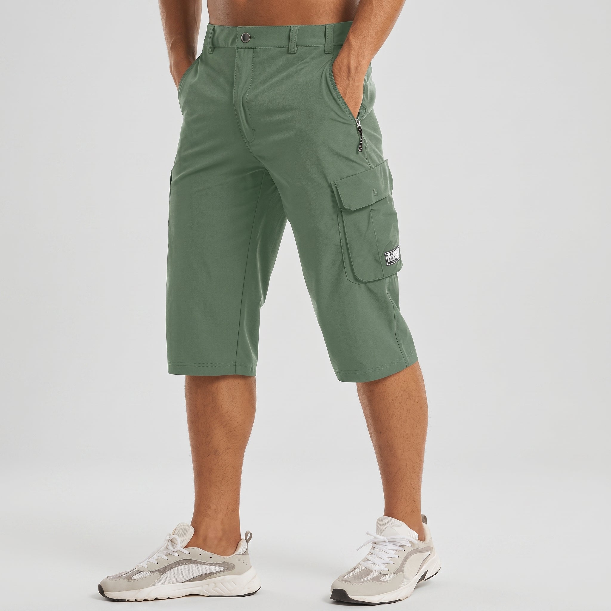 Charlie - Men's Relaxed Fit Cargo Shorts with Zip Pocket