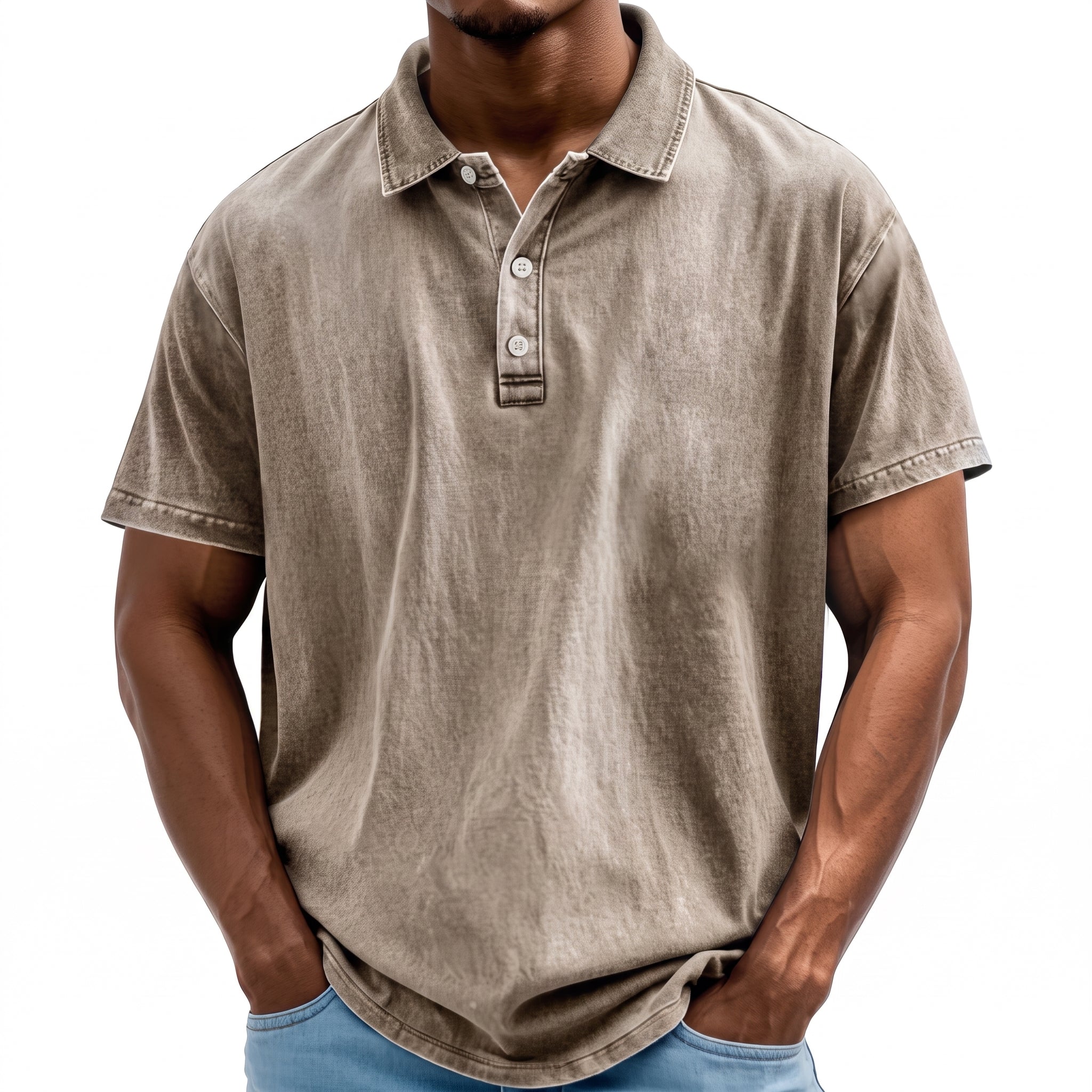 Arthur - Men's Summer Washed Finish Collared Polo Shirt