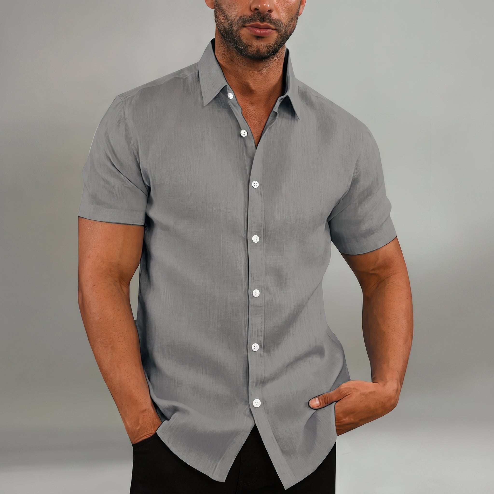 Arthur - Men's Summer Slim Fit Button-Down Shirt
