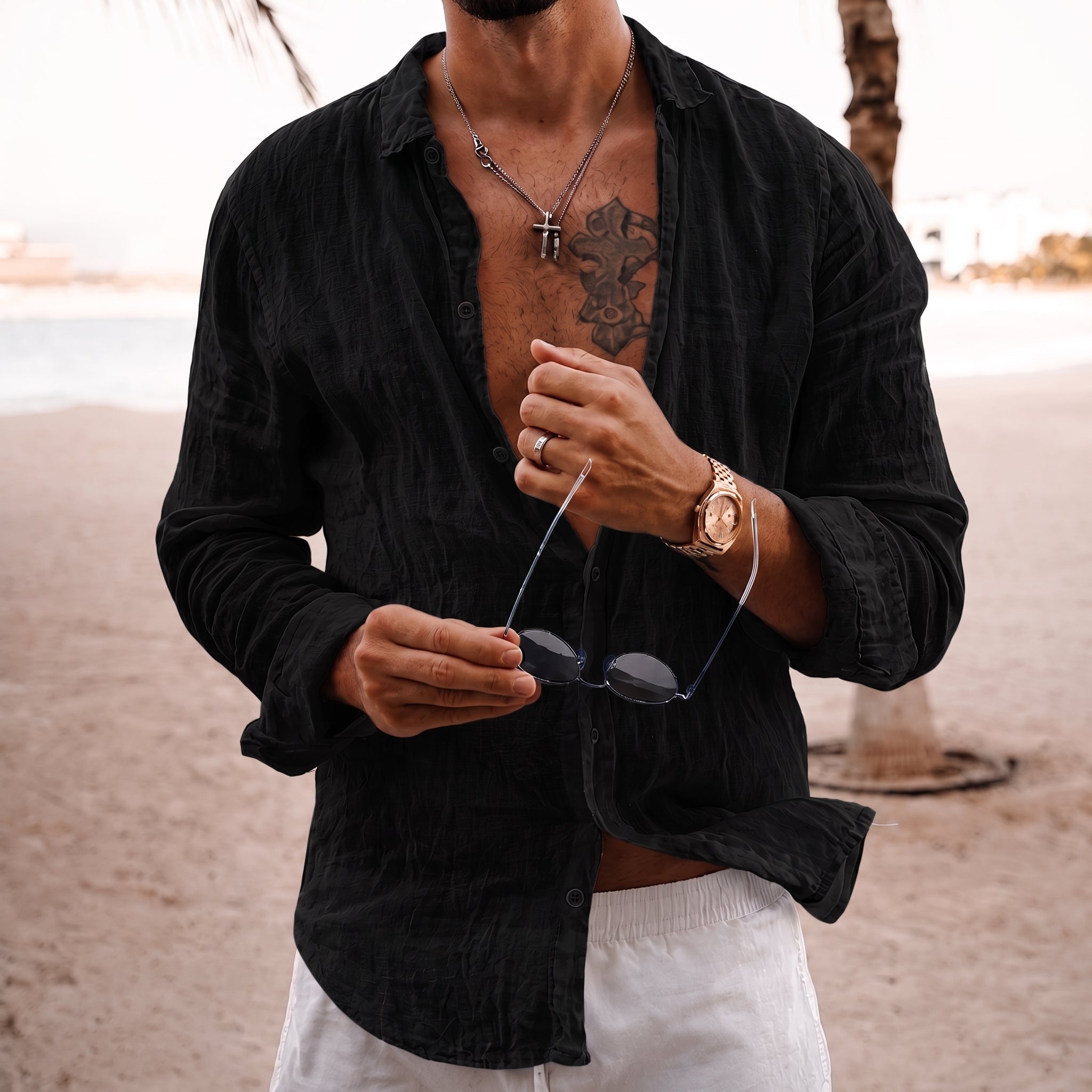 Arthur - Men's Summer Relaxed Fit Long Sleeve Shirt