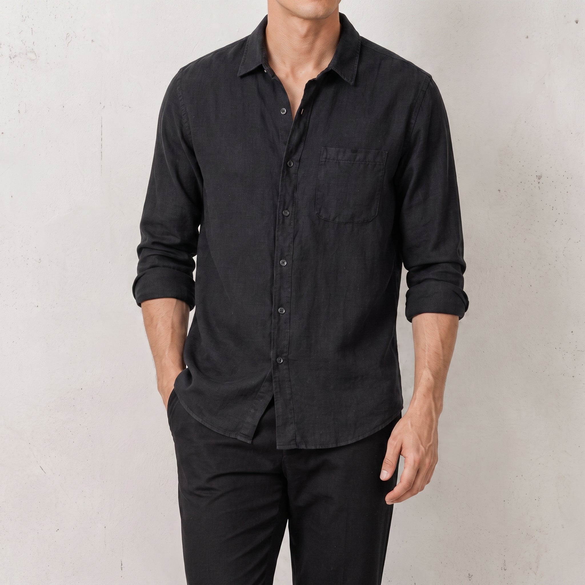 Arthur - Men's Summer Button-Down Point Collar Shirt