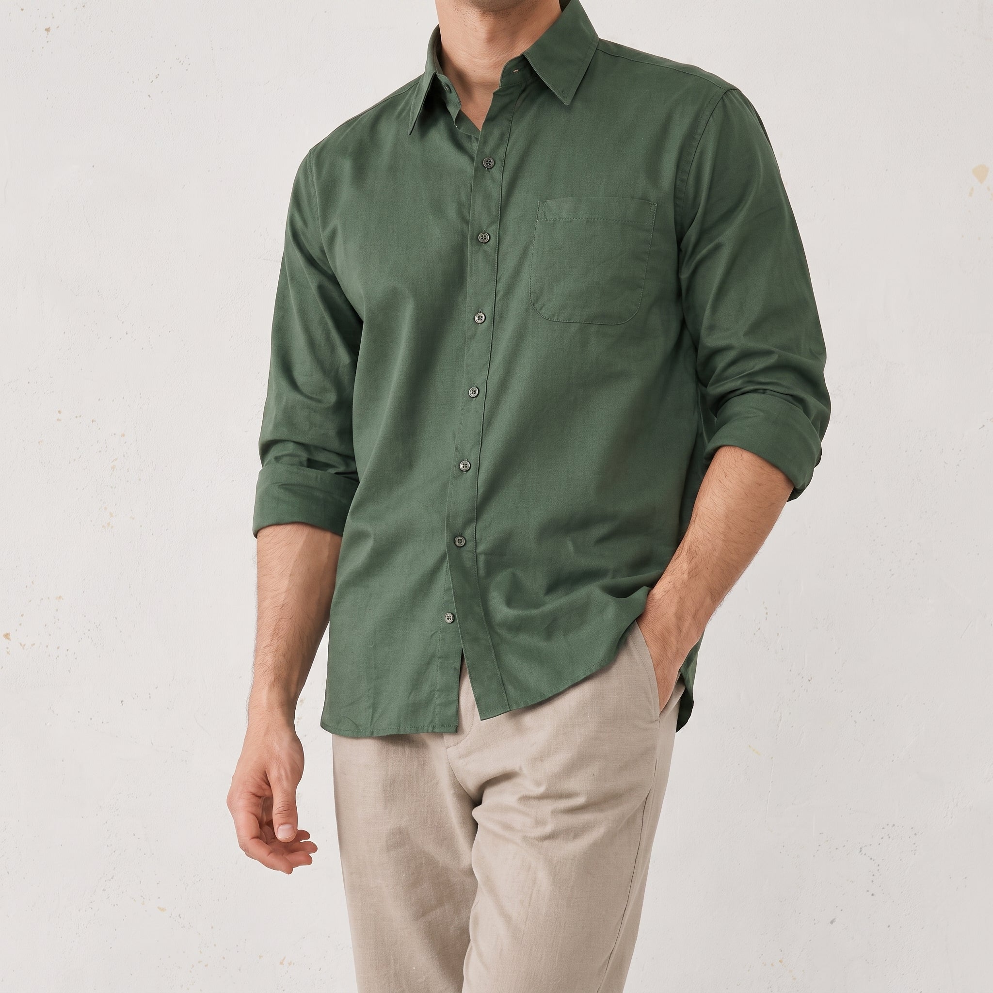 Arthur - Men's Summer Button-Down Point Collar Shirt