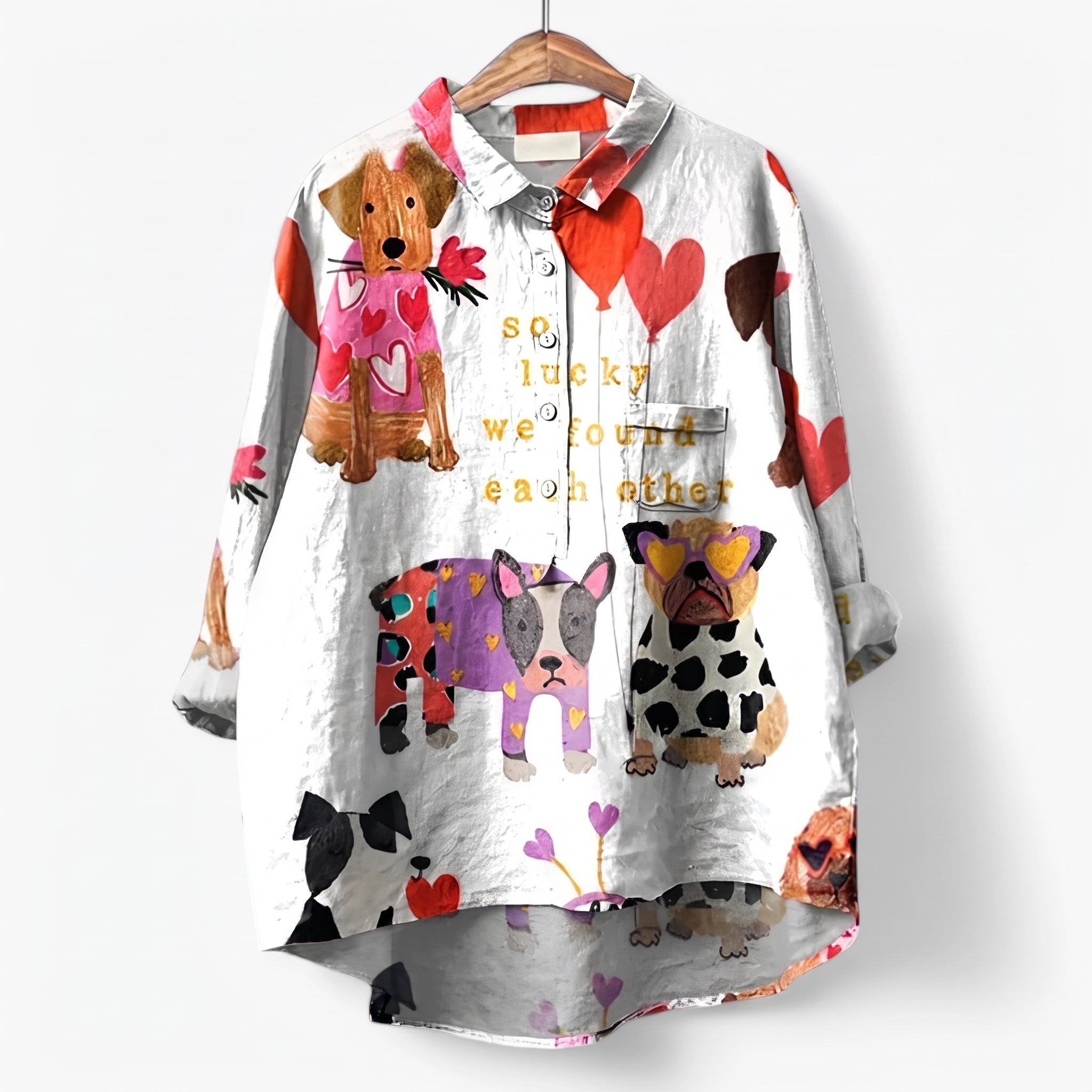 Olivia - Women's Summer Long Sleeve Printed Blouse