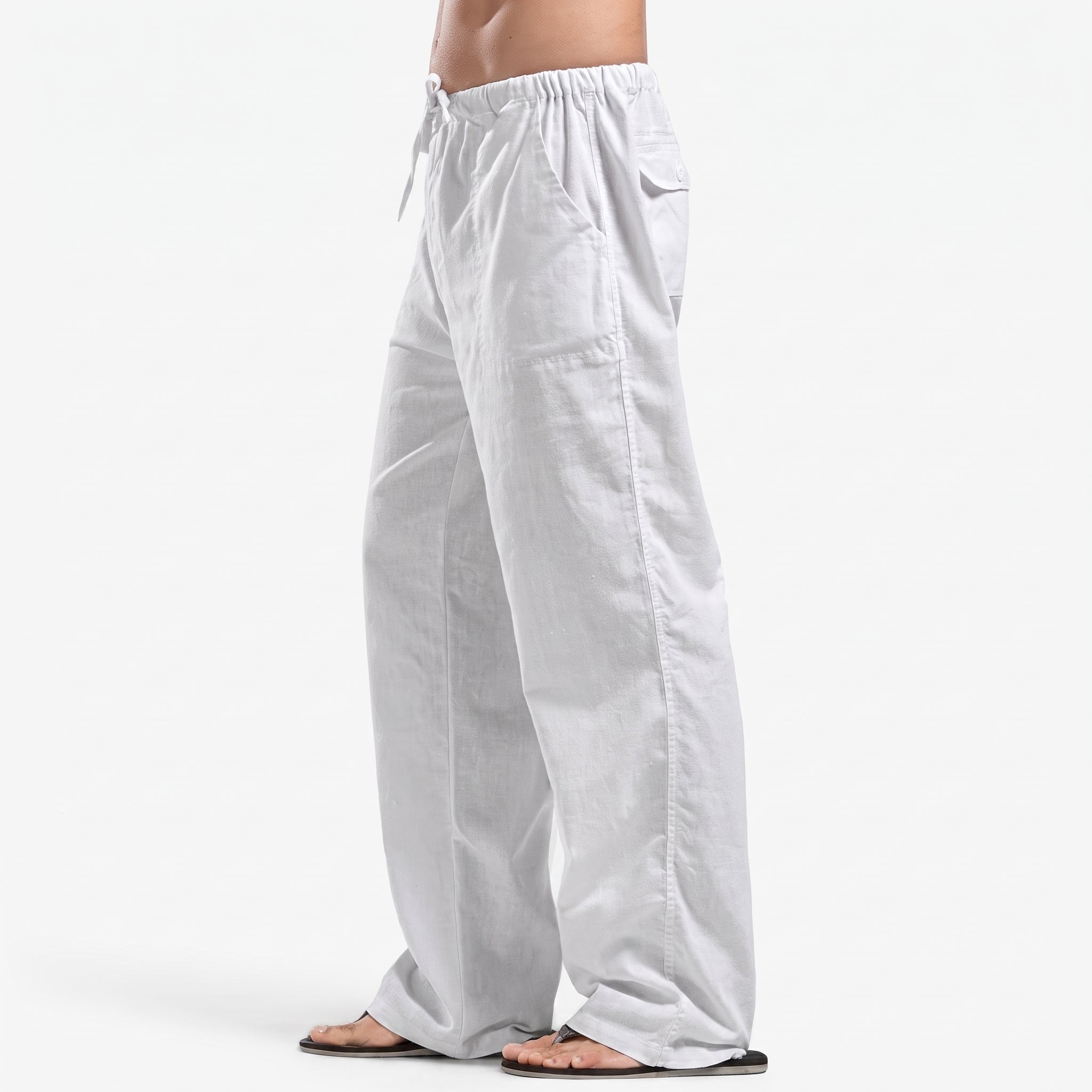 Charlie - Men's Summer Straight Leg Drawstring Trousers