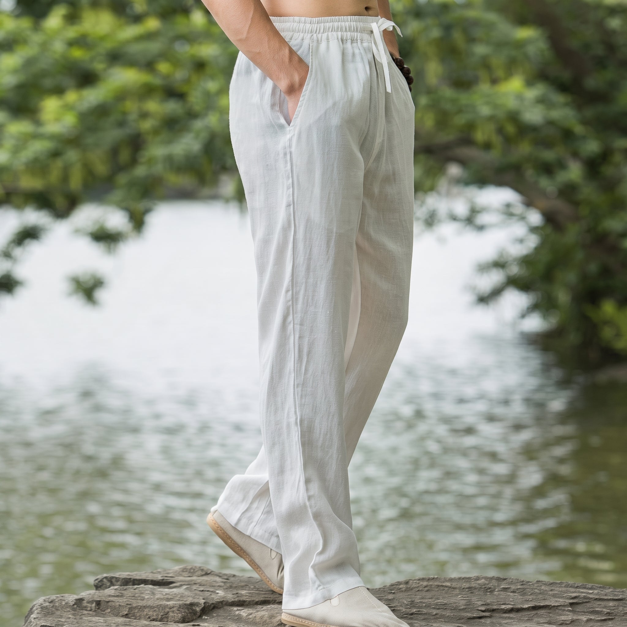 Charlie - Men's Summer Relaxed Fit Straight Leg Trousers