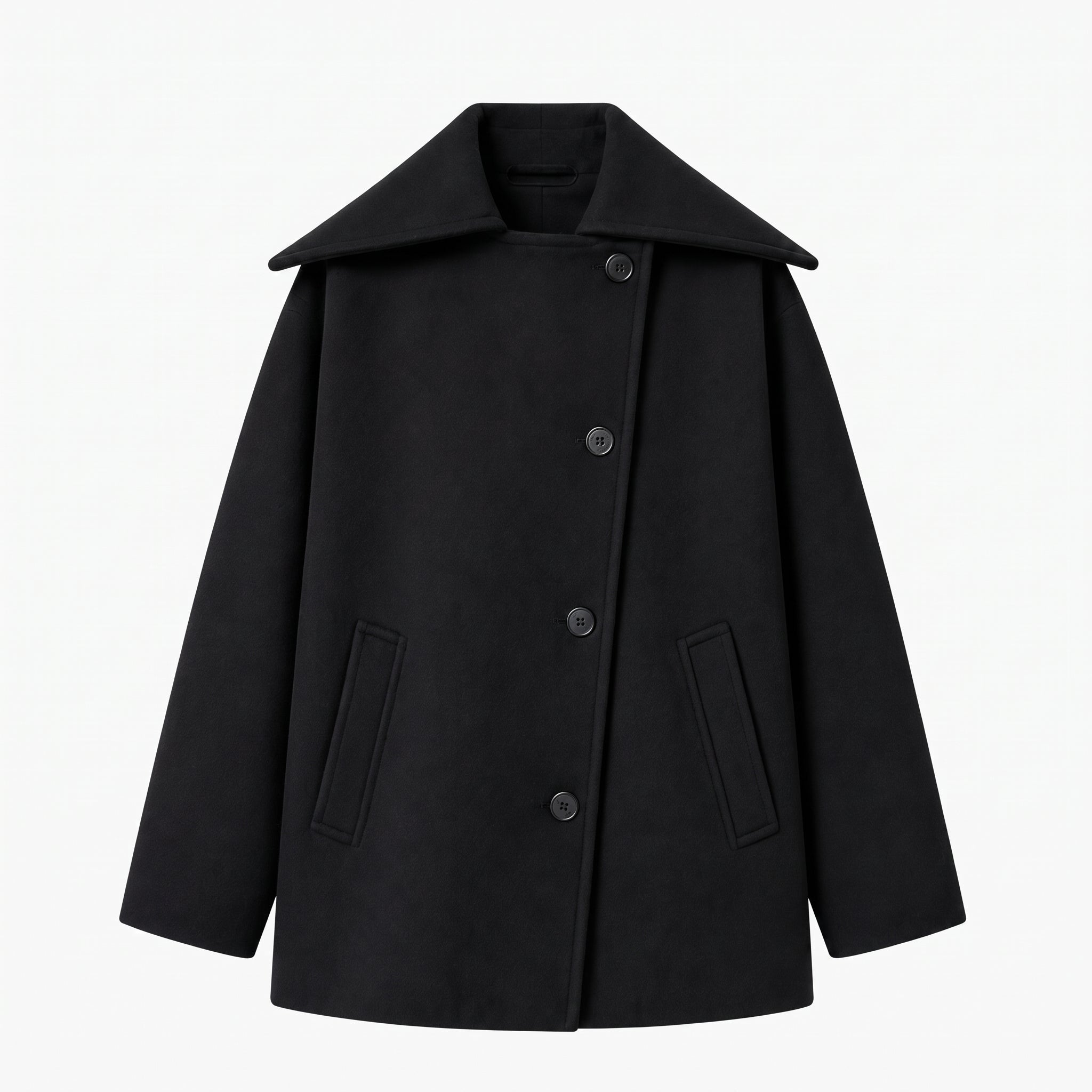 Isla - Women's Oversized Wool-Look Coat with Dropped Shoulder
