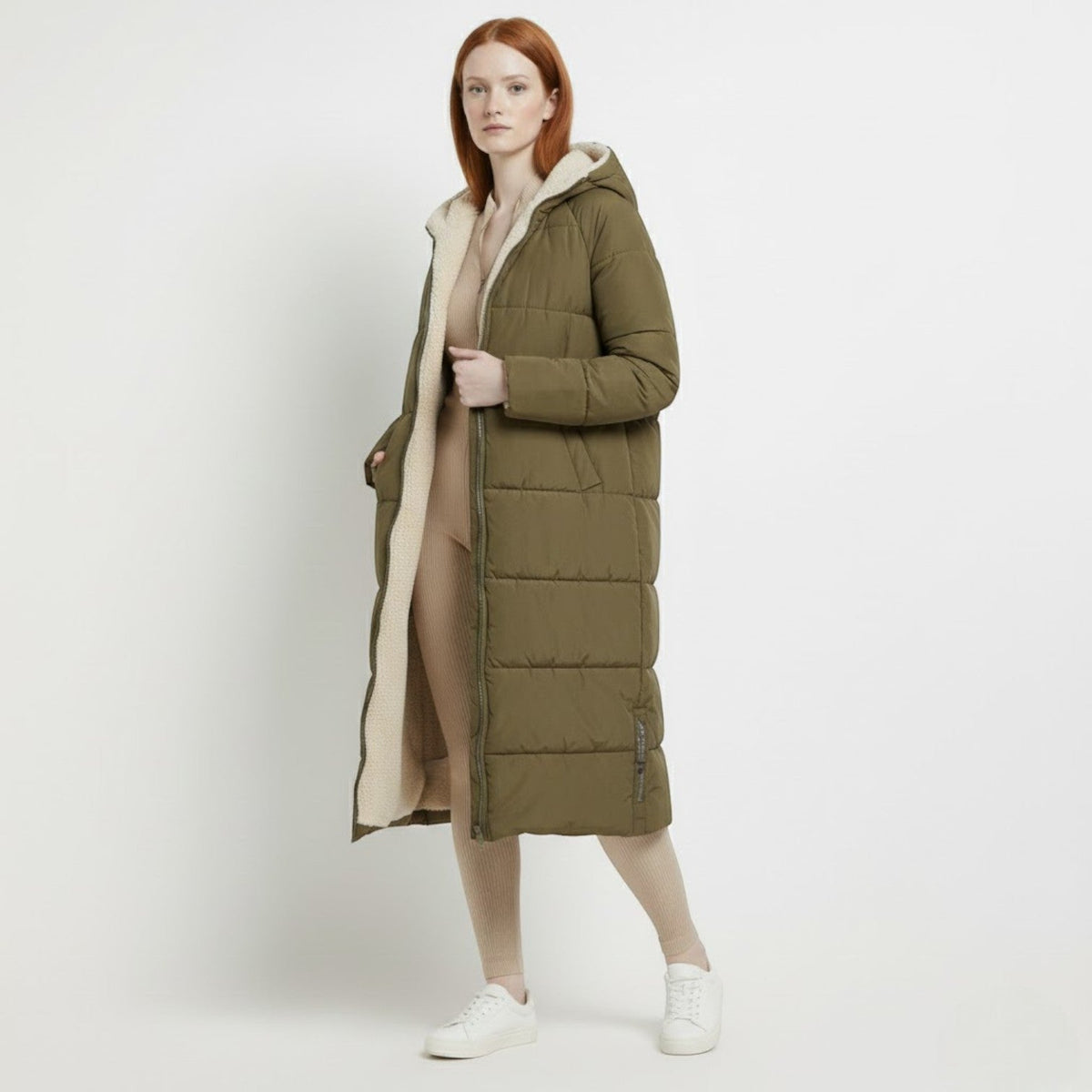 Alessia – Women's Winter Reversible Jacket - Puffer Jacket - Black - Davies & Cooper