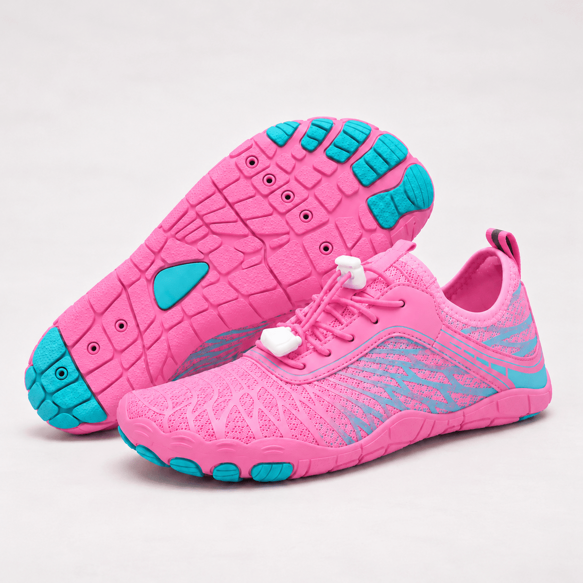 Alice - Women's Lightweight Trainers with Wide Toe Box and Non-Slip Sole - Sneakers - Pink - Davies & Cooper