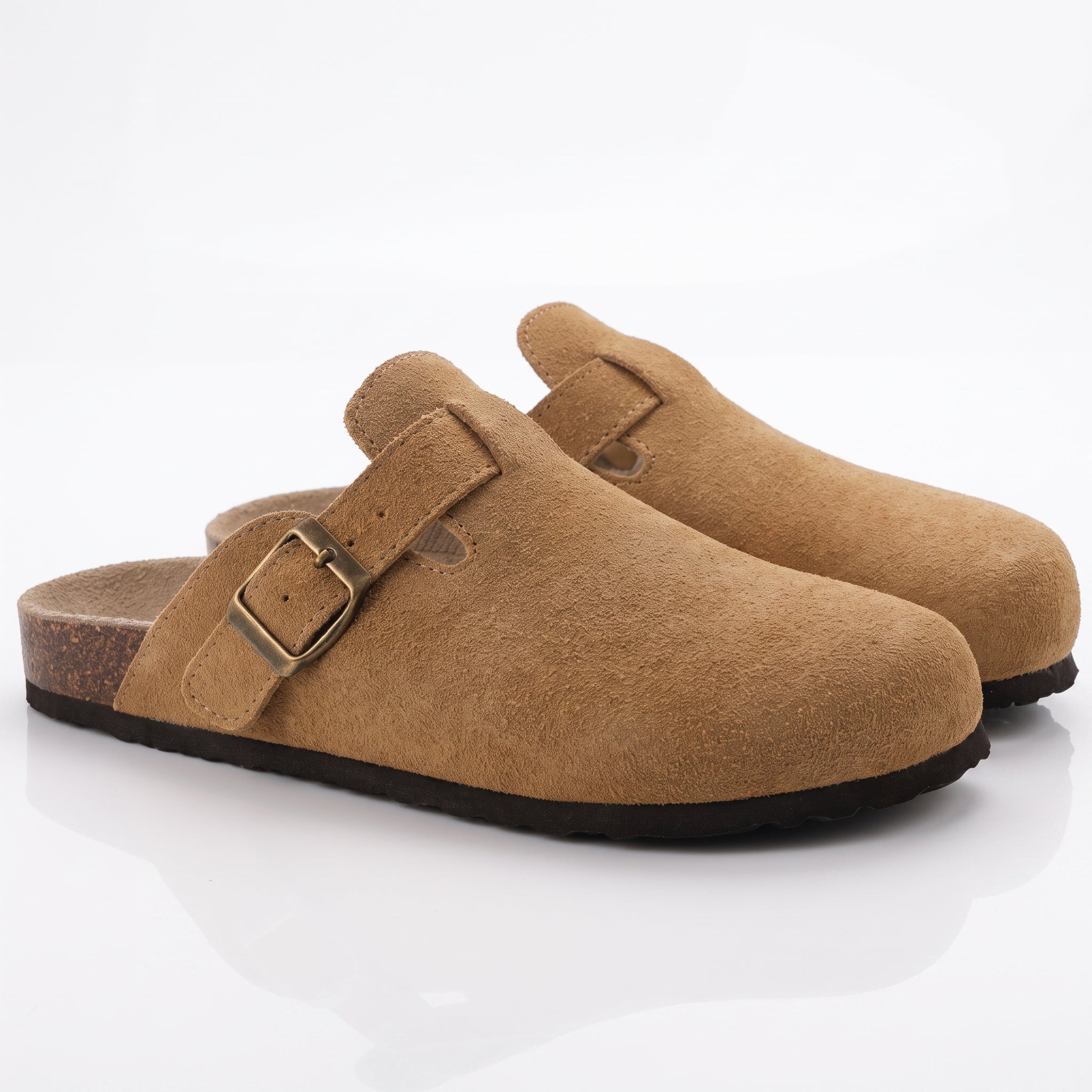Alice – Women's Orthopaedic Cork Footbed Clogs - Sandals - Brown - Davies & Cooper