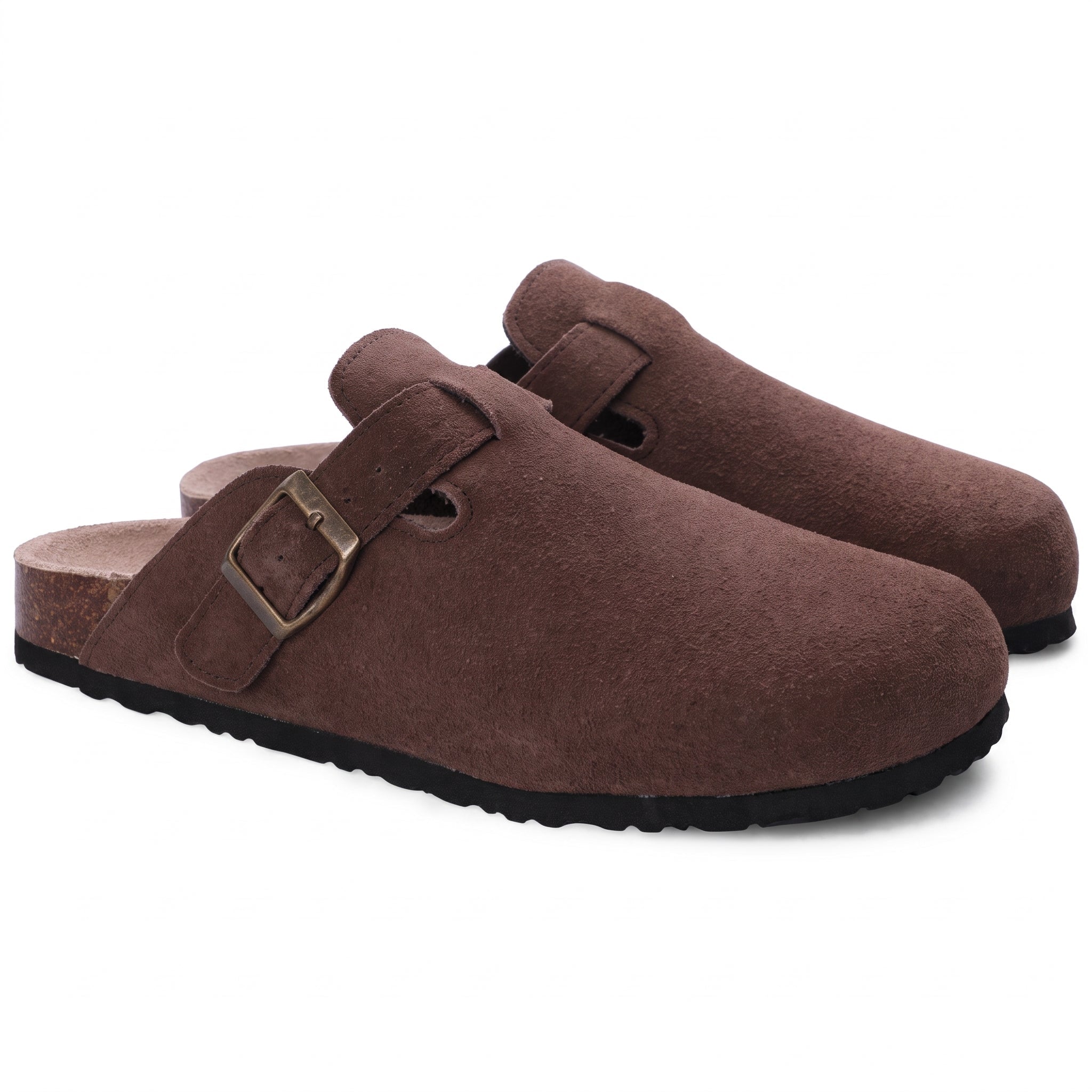 Alice – Women's Orthopaedic Cork Footbed Clogs - Sandals - Burgundy - Davies & Cooper