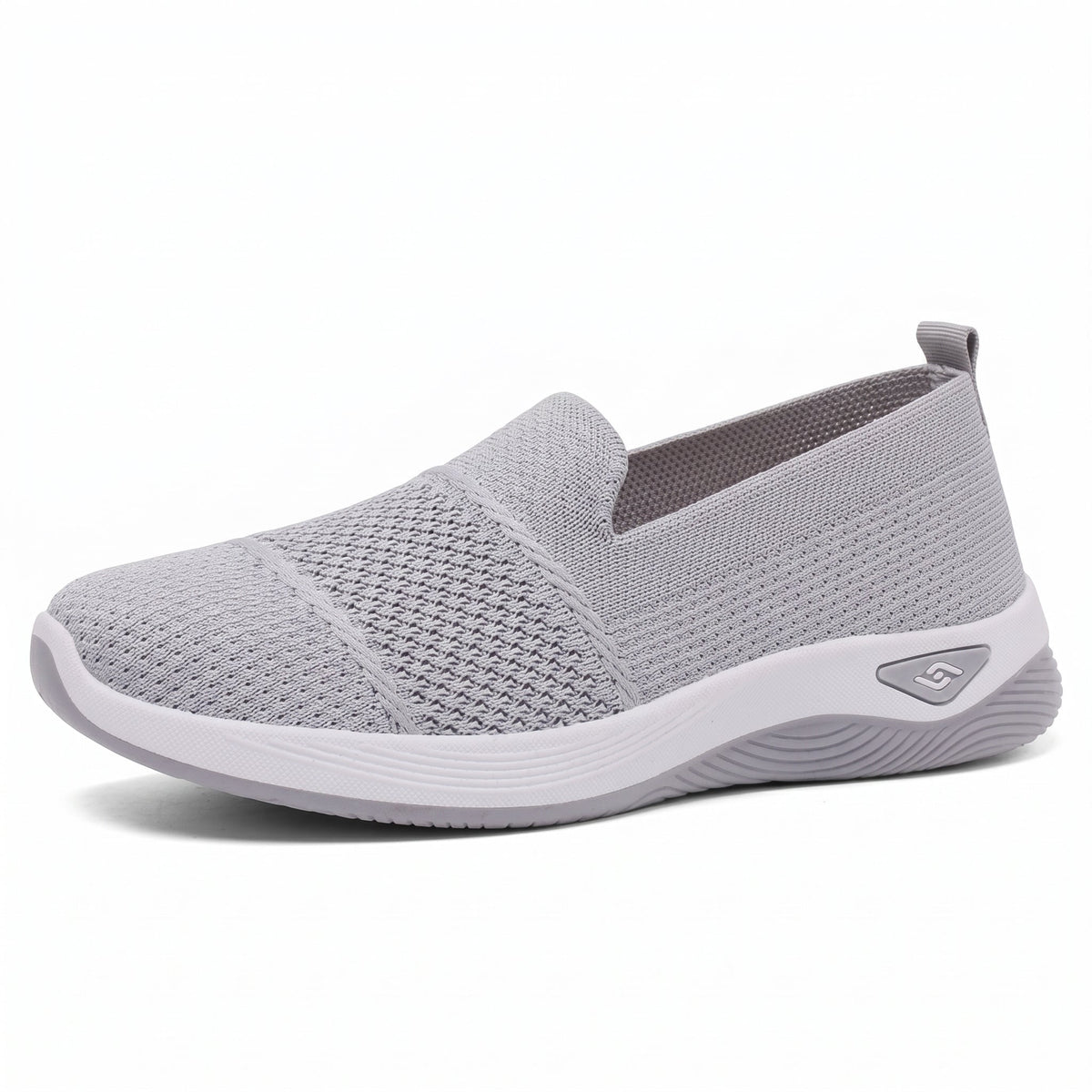 Alice - Women's Orthopaedic Lightweight Slip-On Trainers - Orthopaedic Shoes - Grey - Davies & Cooper