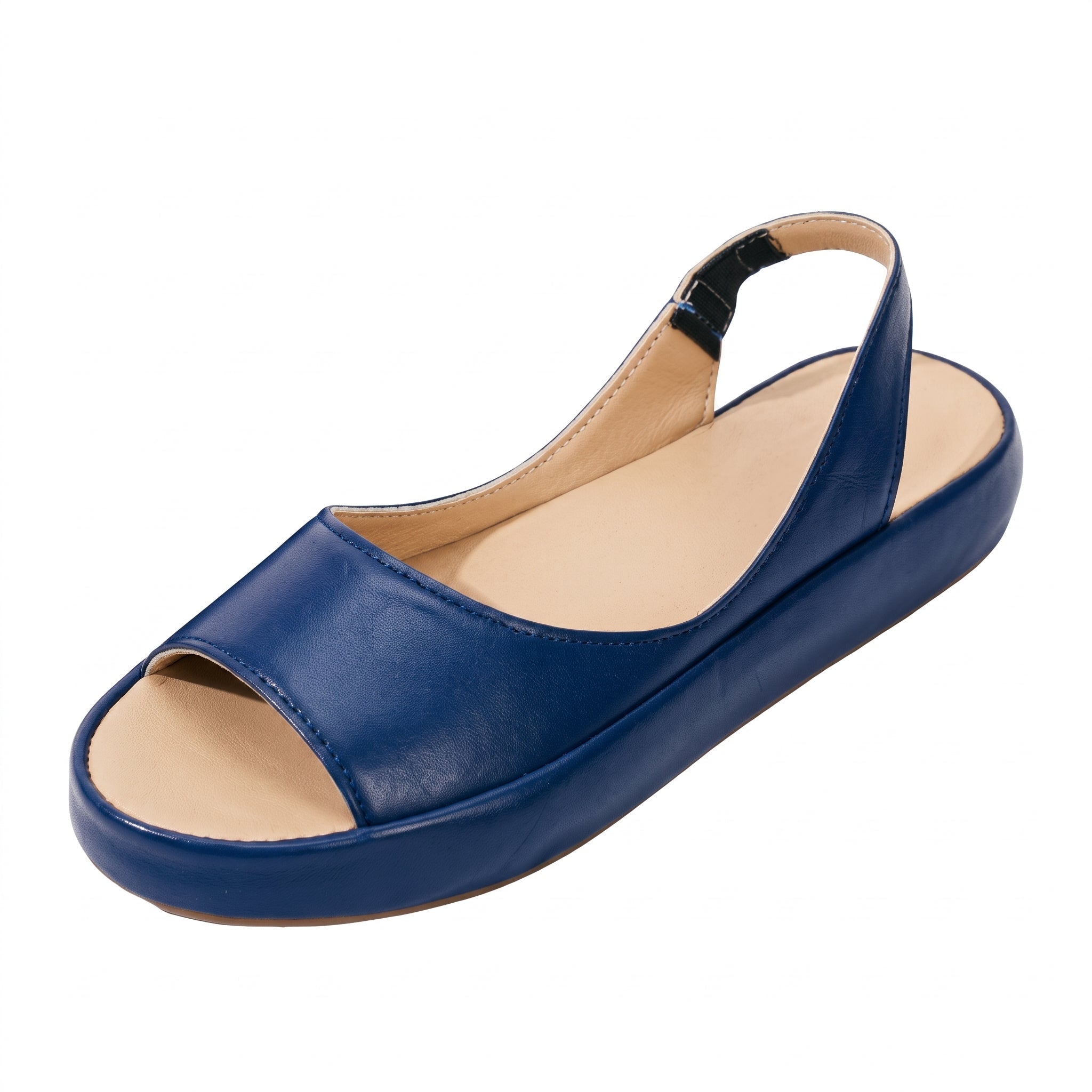 Alice – Women's Orthopaedic Platform Sole Slingback Sandals - Sandals - Blue - Davies & Cooper