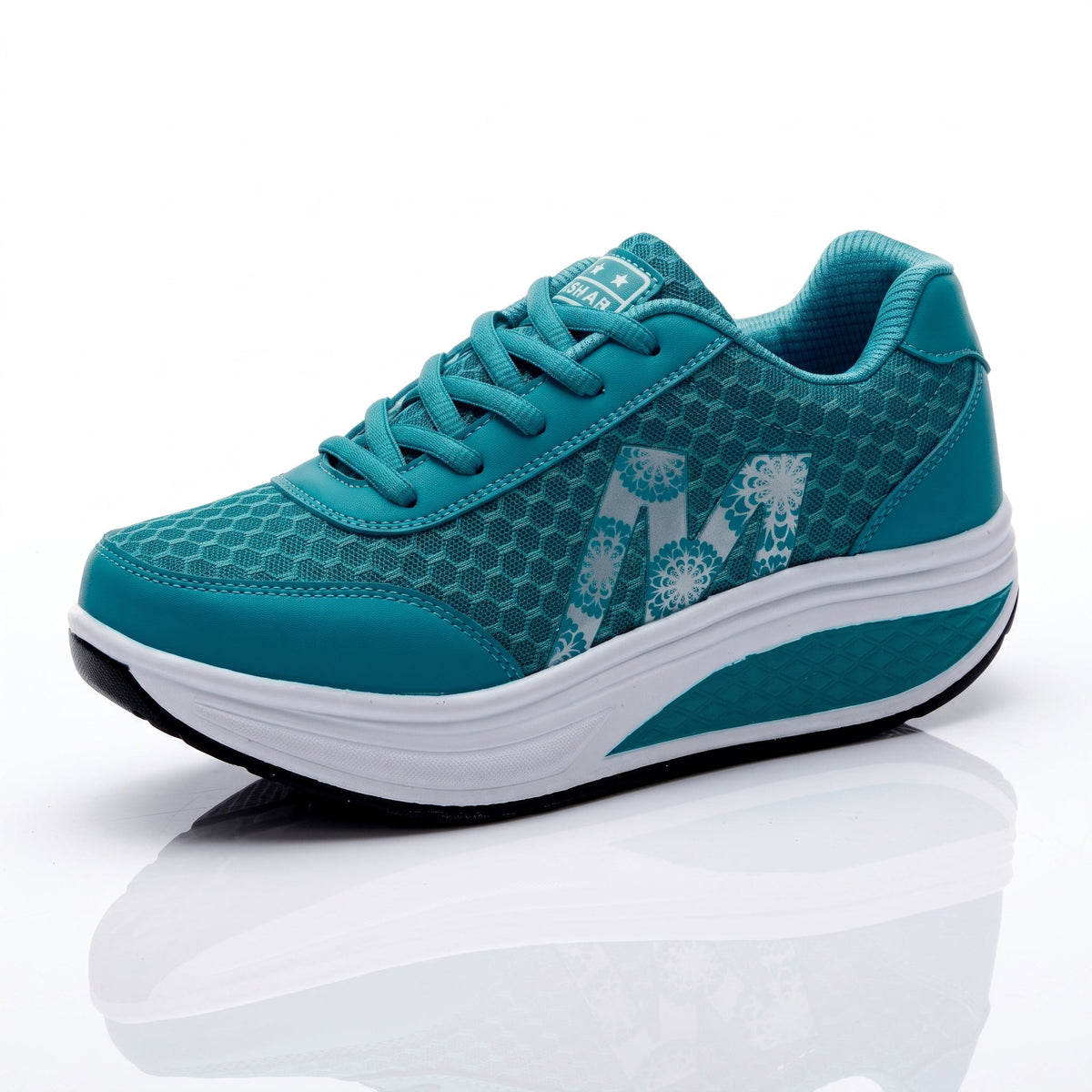 Alice - Women's Orthopaedic Slip-On Trainers with Platform Sole - Blue - Davies & Cooper