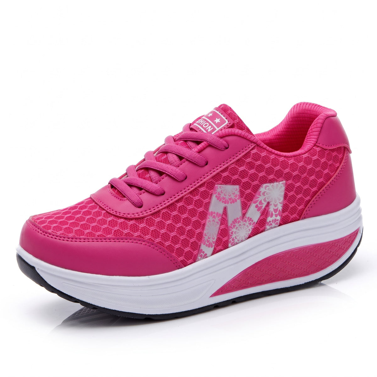 Alice - Women's Orthopaedic Slip-On Trainers with Platform Sole - Red - Davies & Cooper