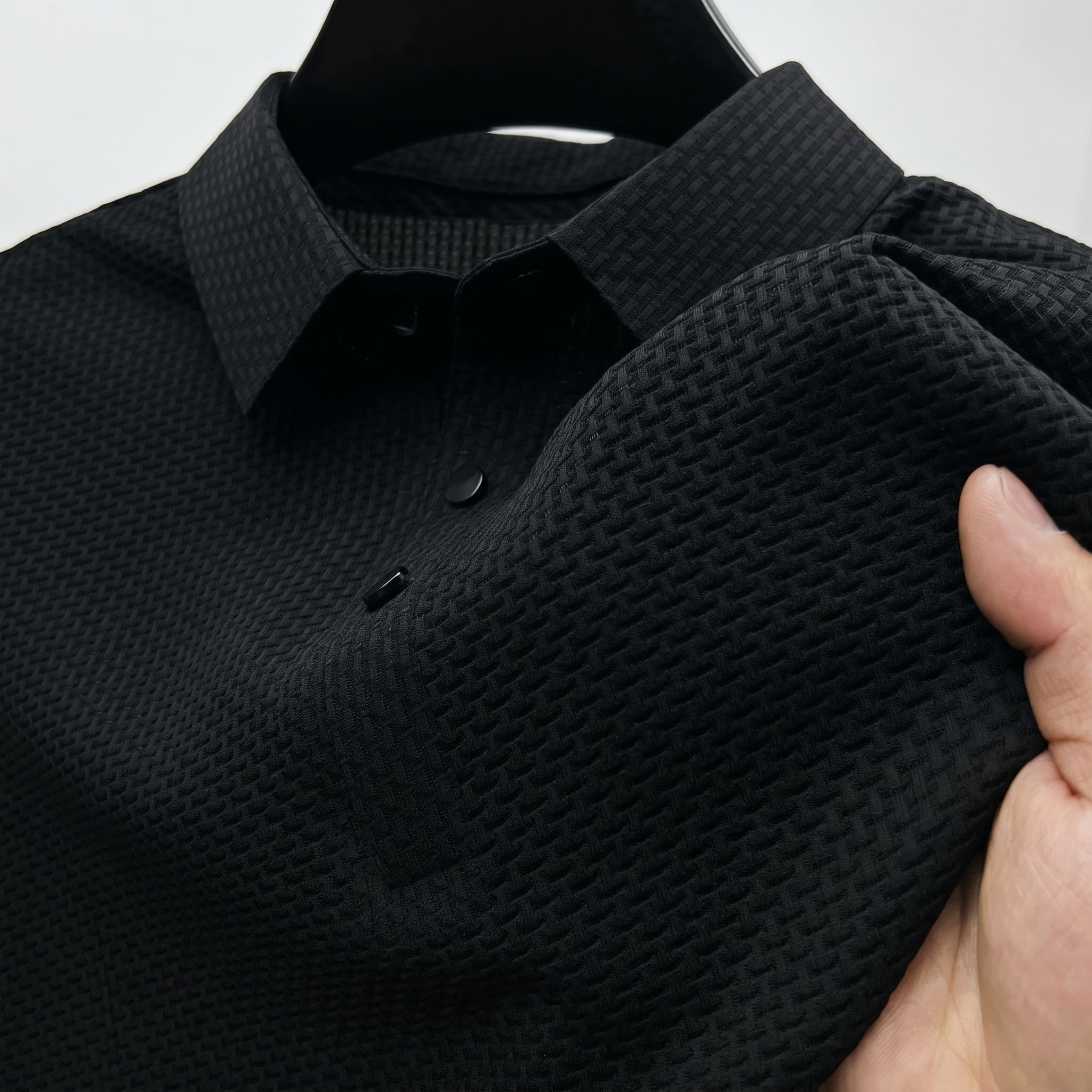 Arthur - Men's Slim Fit Textured Collared Polo Shirt