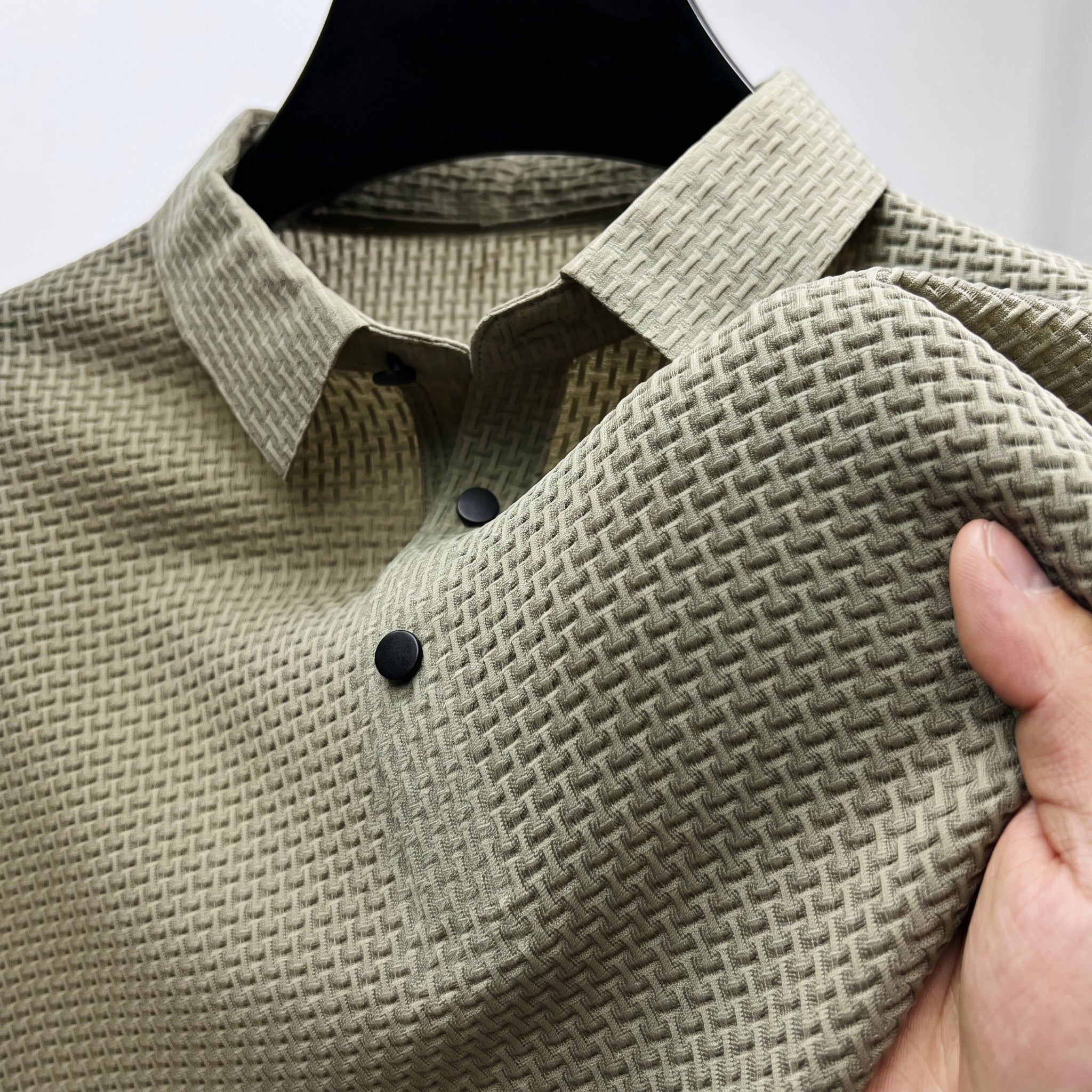 Arthur - Men's Slim Fit Textured Collared Polo Shirt