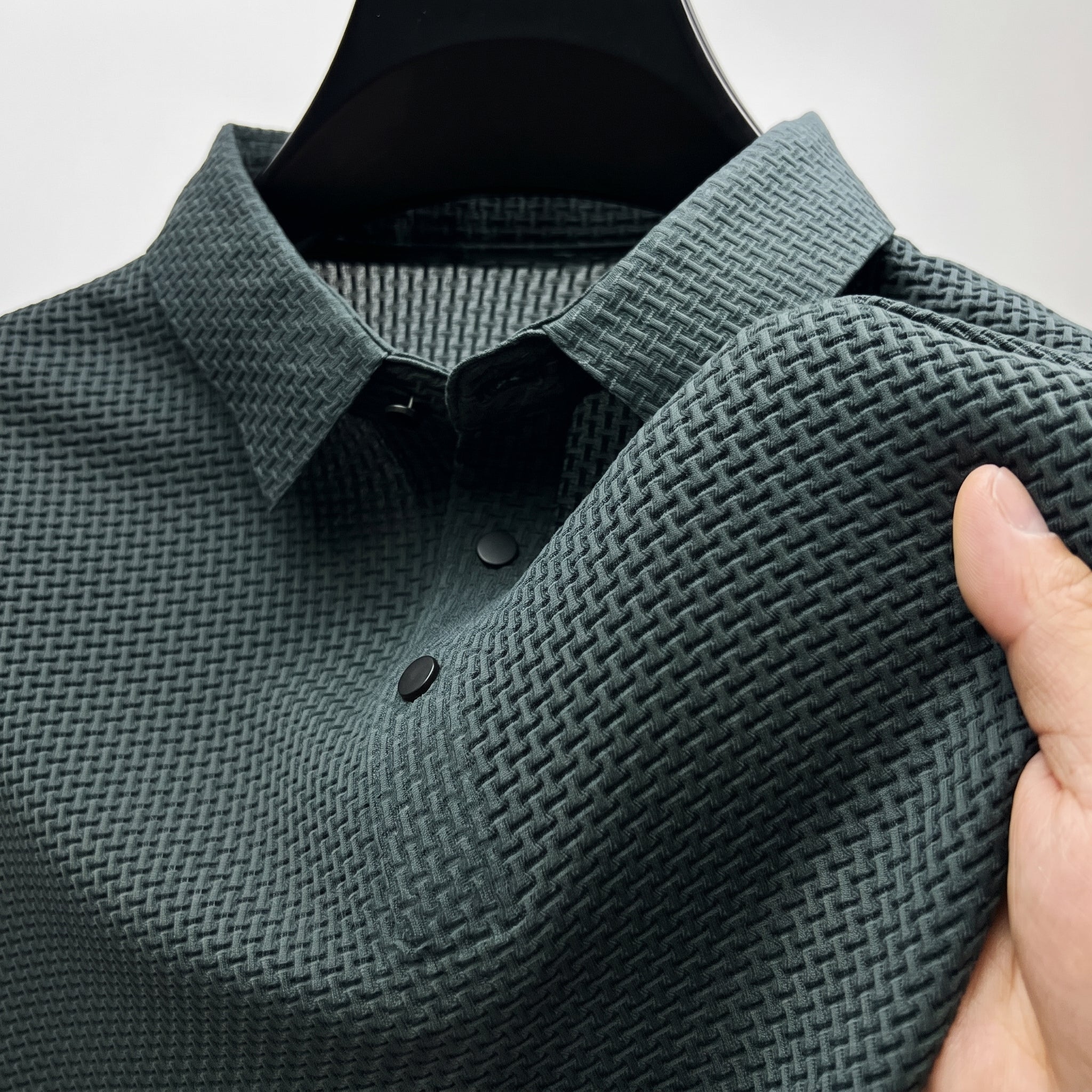 Arthur - Men's Slim Fit Textured Collared Polo Shirt