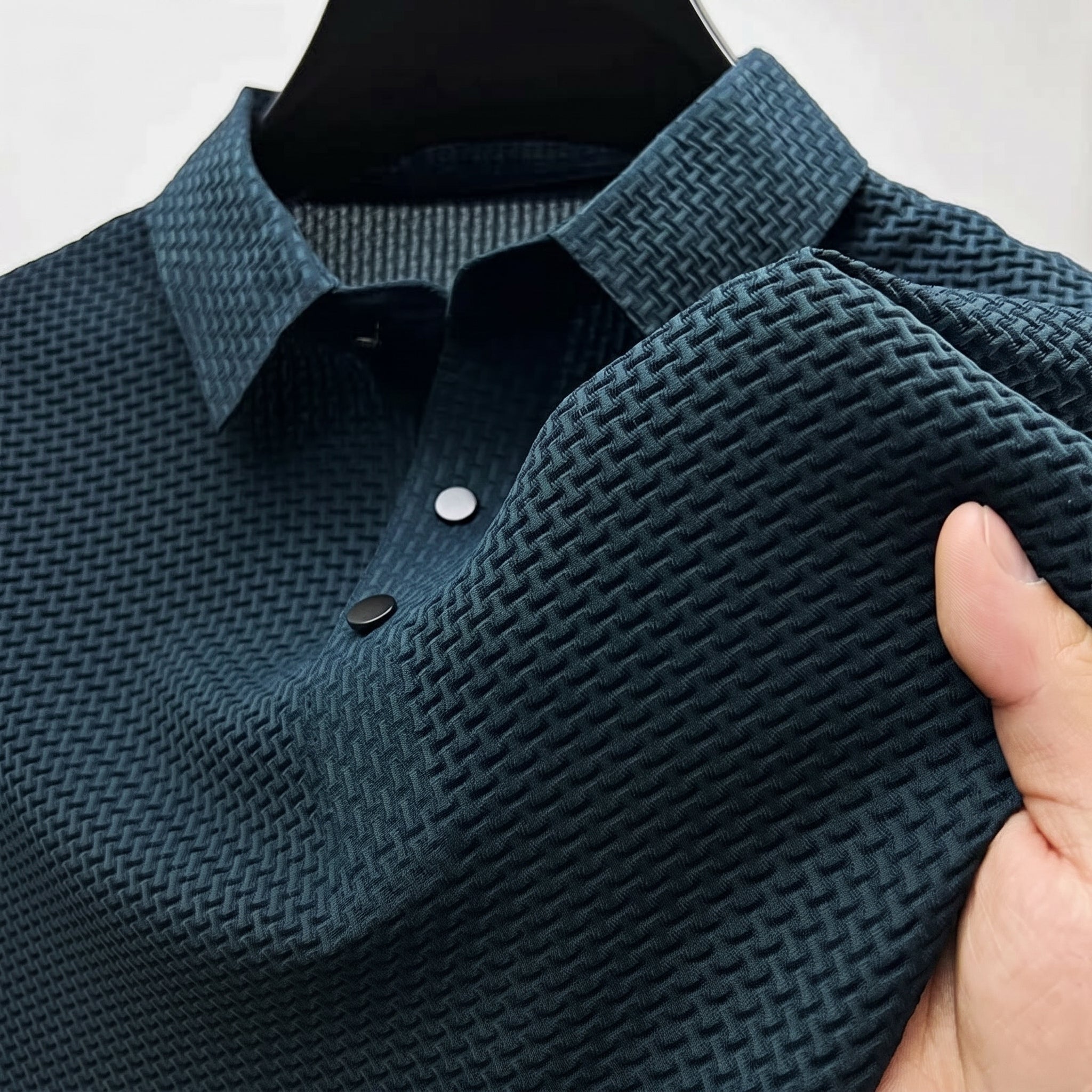Arthur - Men's Slim Fit Textured Collared Polo Shirt