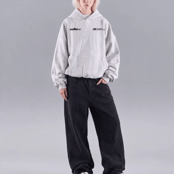 Charlotte - Unisex Oversized Pullover Hoodie with Kangaroo Pocket - Hoodies - Grey - Davies & Cooper