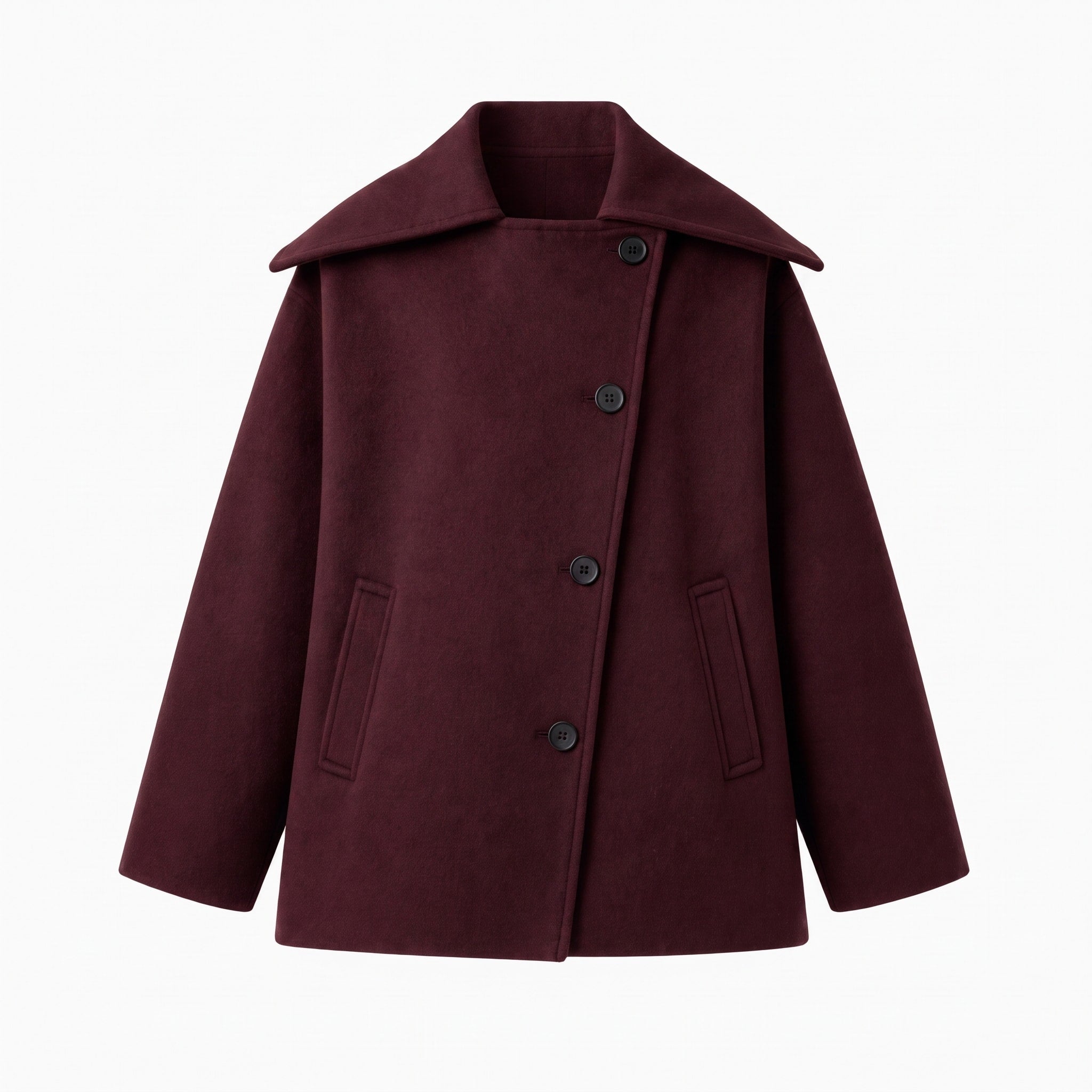 Isla - Women's Oversized Wool-Look Coat with Dropped Shoulder