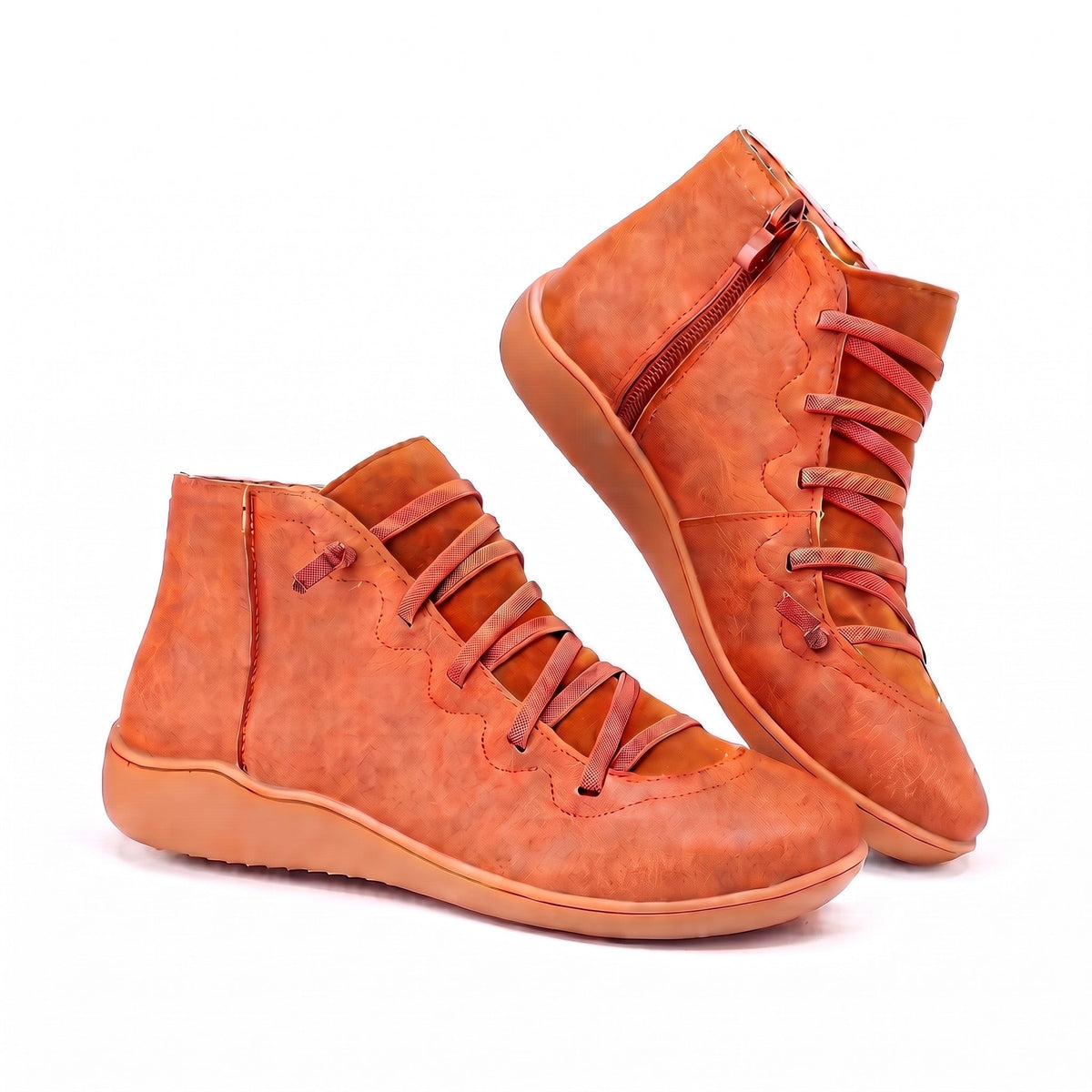 Eliza - Women's Orthopaedic Lace-Up Ankle Boots with Comfort Sole - Boots - Brown - Davies & Cooper