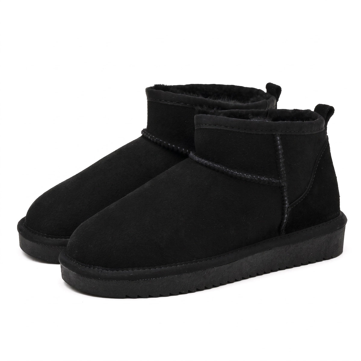 Emily - Women's Ankle Boots with Faux Fur Lining and Cushioned Sole - Boots - Black - Davies & Cooper
