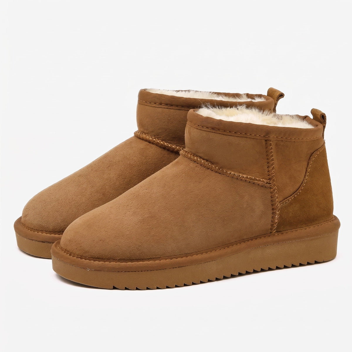 Emily - Women's Ankle Boots with Faux Fur Lining and Cushioned Sole - Boots - Brown - Davies & Cooper