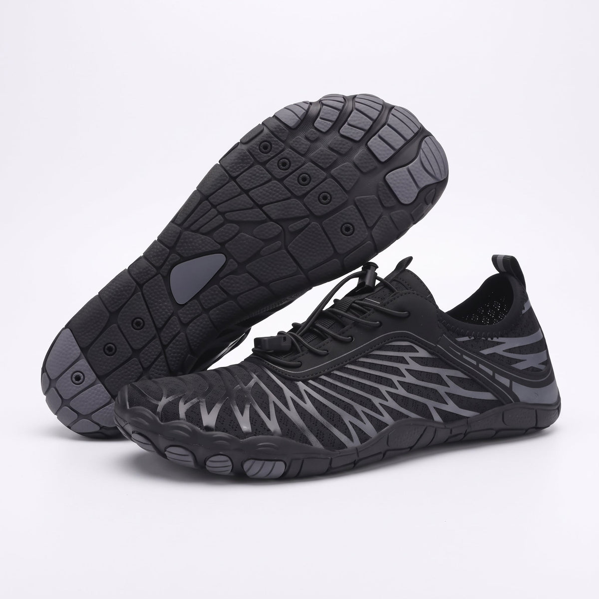 Isla - Women's Minimalist Lace-Up Barefoot Trainers with Flexible Sole - Sneakers - Black - Davies & Cooper