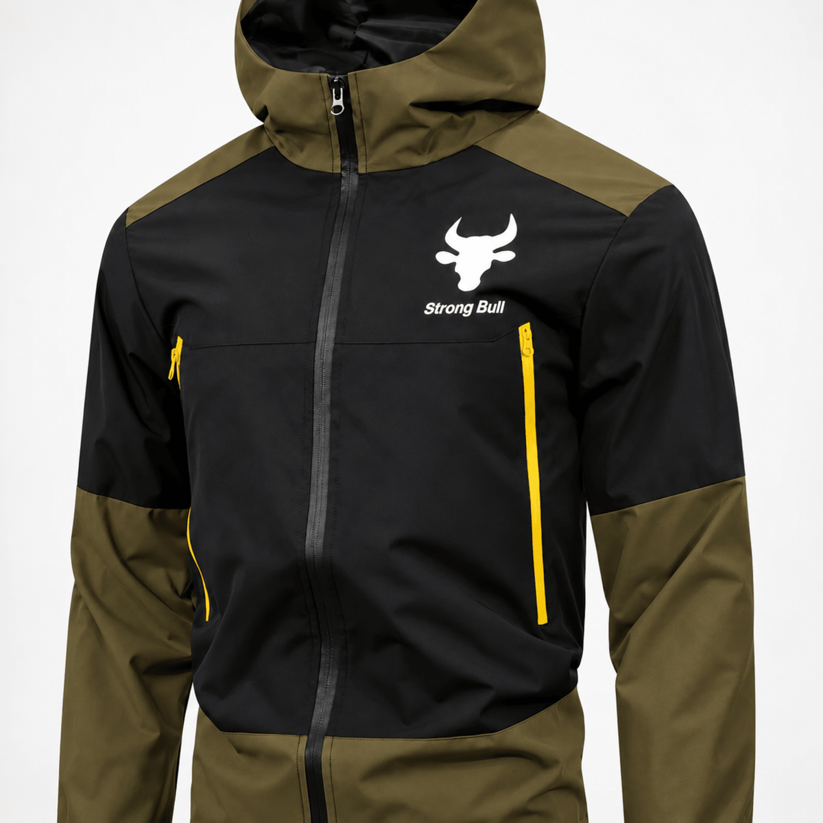 Jack - Men's Hooded Jacket with Colour Block Design and Contrast Zip Pockets - Sport Jackets - Green - Davies & Cooper