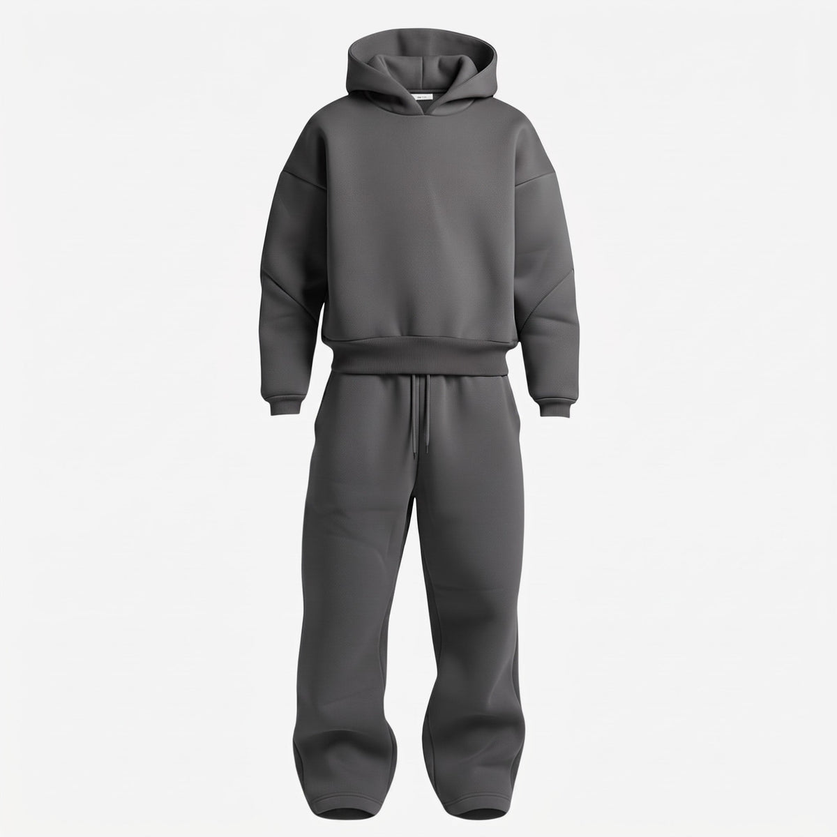 Jack - Men's Oversized Hooded Tracksuit Set with Drawstring Waist - Outfit Sets - Dark Grey - Davies & Cooper