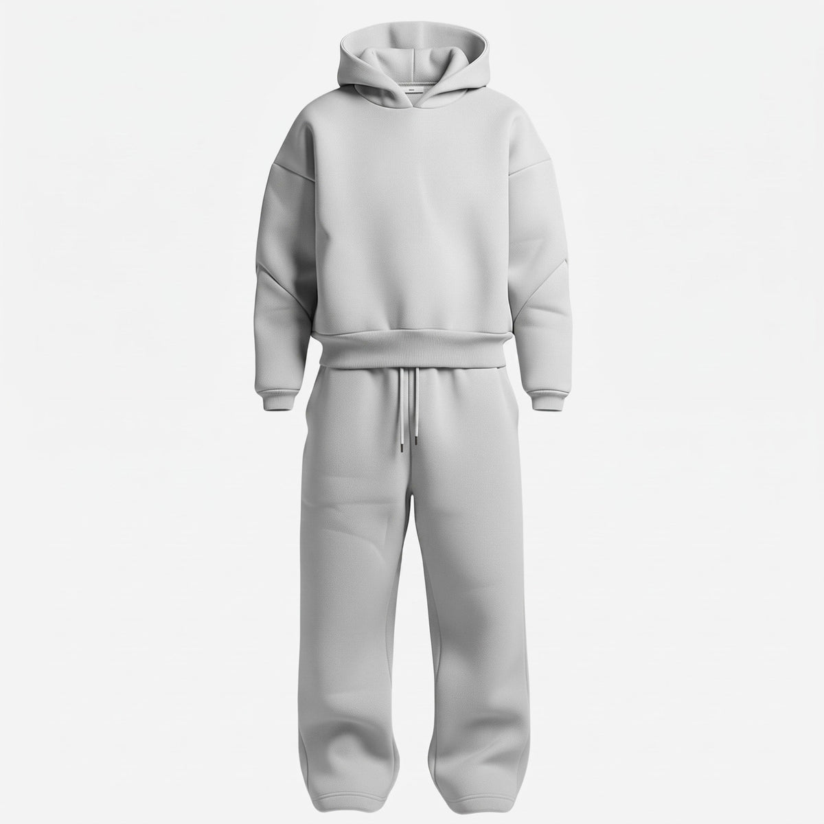 Jack - Men's Oversized Hooded Tracksuit Set with Drawstring Waist - Outfit Sets - Grey - Davies & Cooper