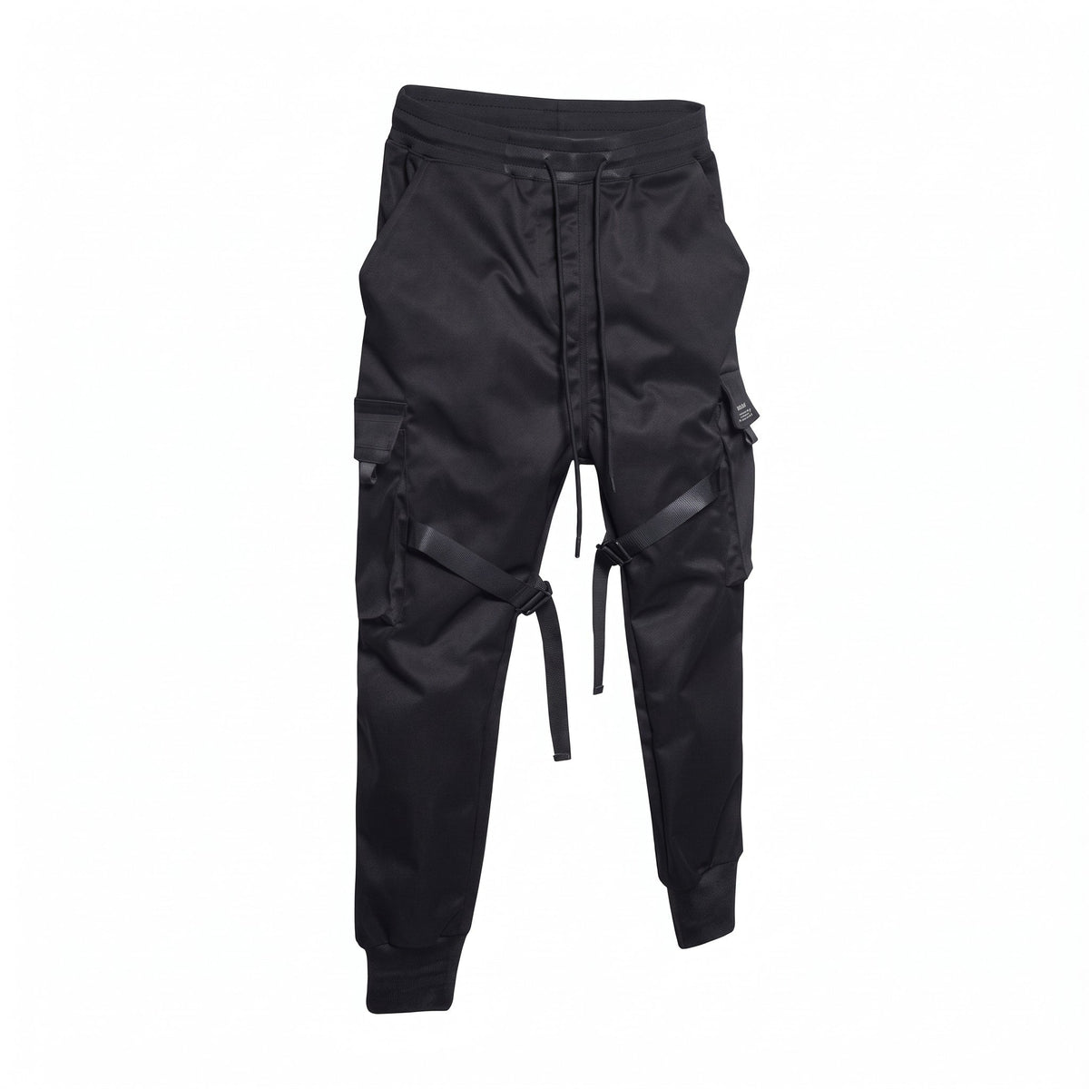 Jack - Men's Tactical Cargo Joggers with Multiple Pockets and Buckle Straps - Joggers - Black - Davies & Cooper