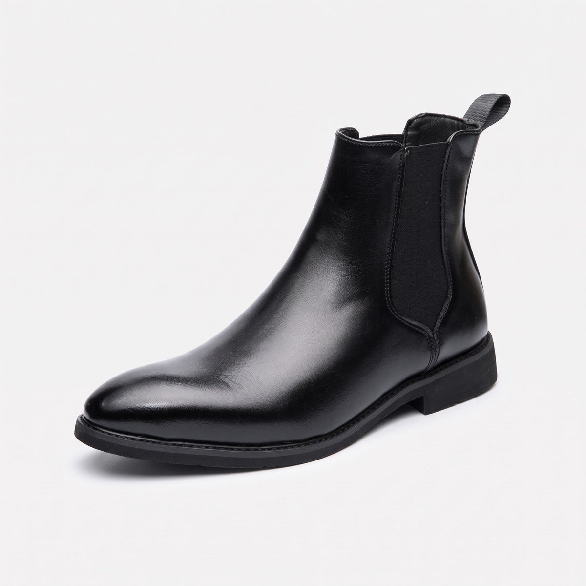 James - Men's Classic Chelsea Boots with Elastic Gusset - Boots - Black - Davies & Cooper