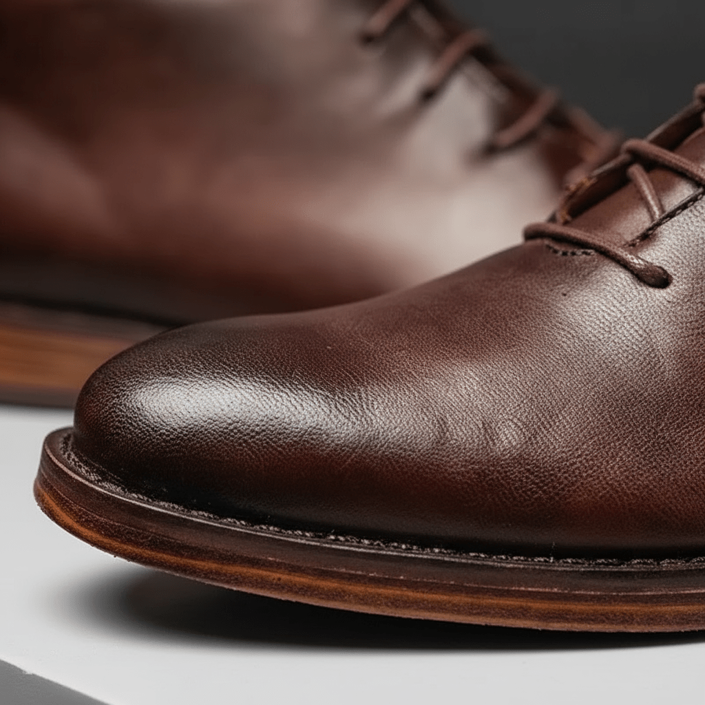 James - Men's Lace-Up Leather Chukka Boots with Stacked Heel - Boots - Brown - Davies & Cooper