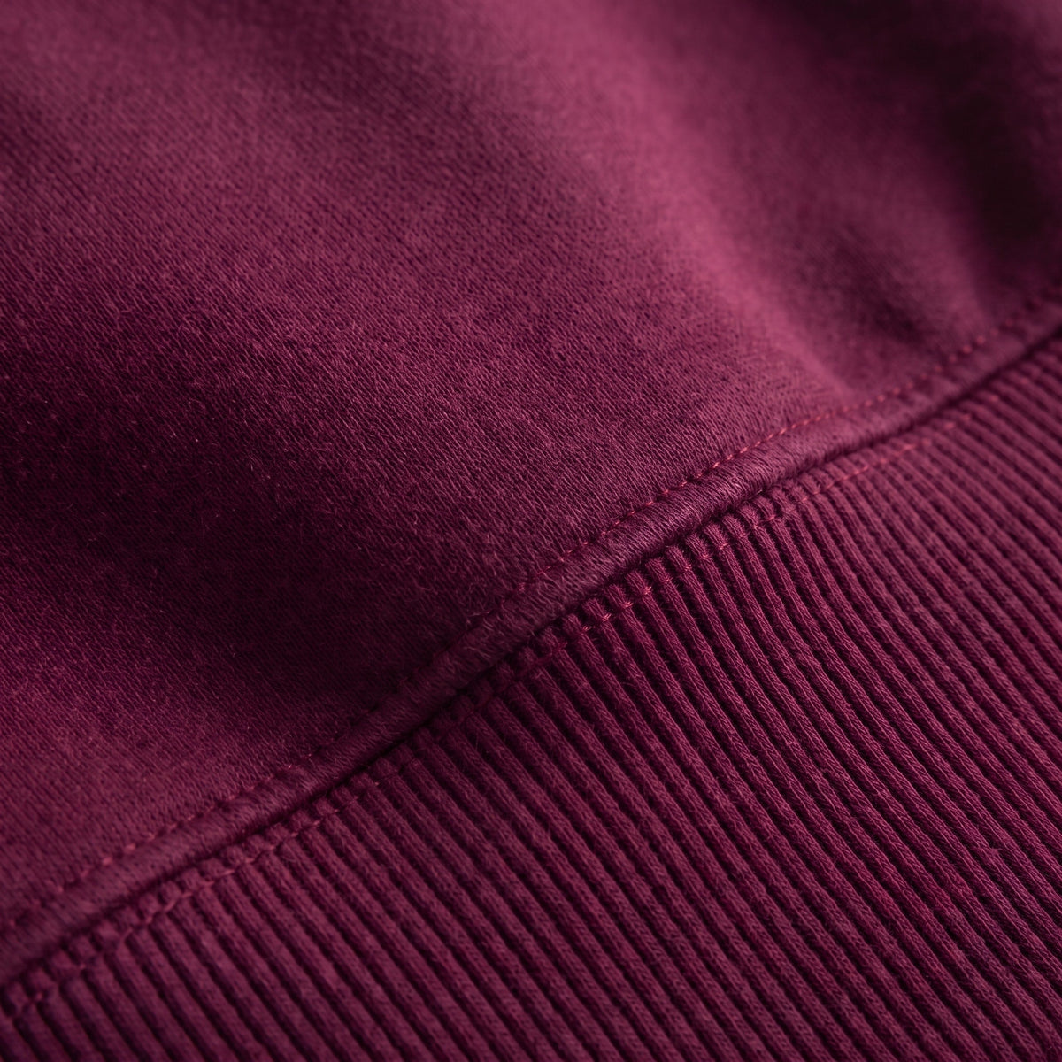 James - Men's Quarter-Zip Fleece Sweatshirt with Faux Trim - Sweatshirts - Dark Red - Davies & Cooper