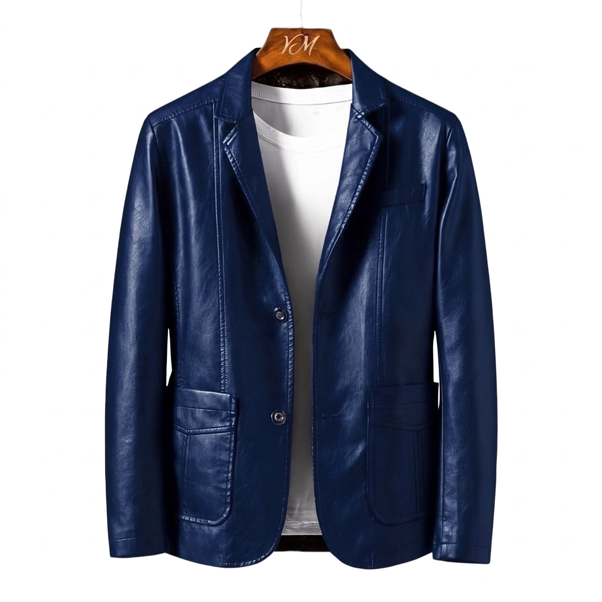 James - Men's Tailored Blazer Jacket with Two-Button Closure - Blazers - Blue - Davies & Cooper