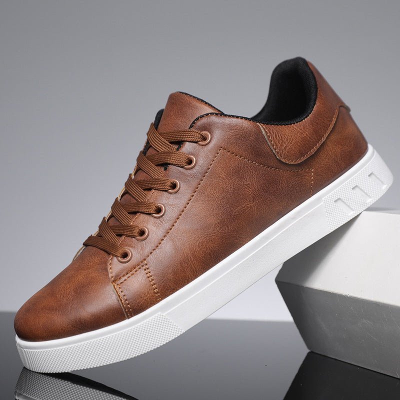 Jonas – Minimalist Casual Low-Top Trainers - Shoes - Brown - Davies & Cooper