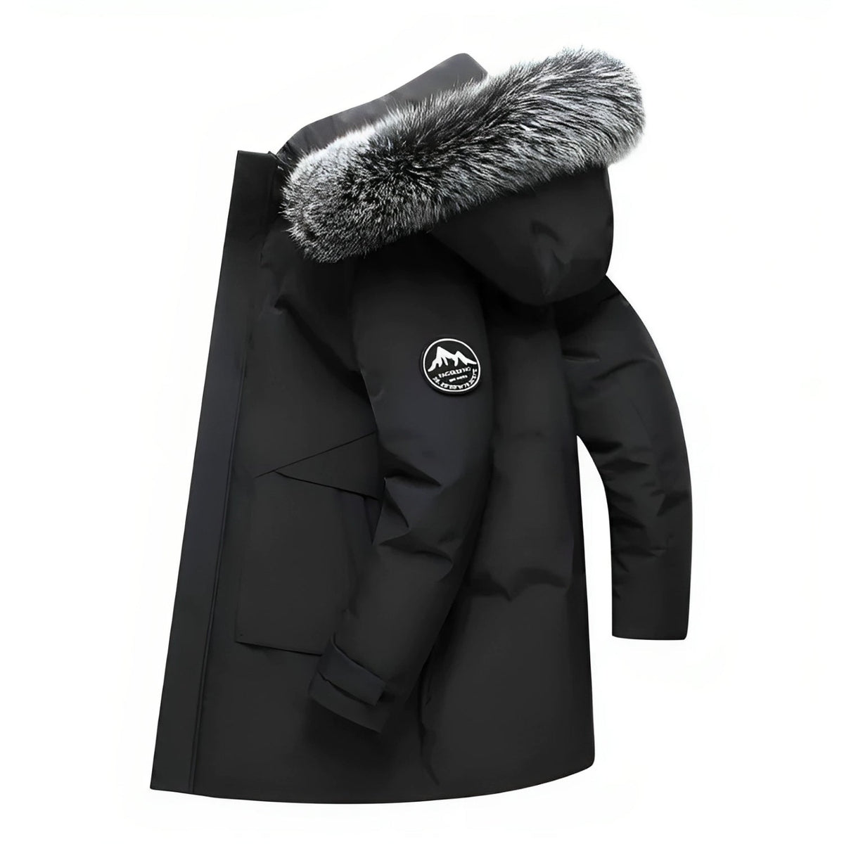 Lukas – Water-Repellent Winter Parka Jacket with Hood - Jackets - Black - Davies & Cooper