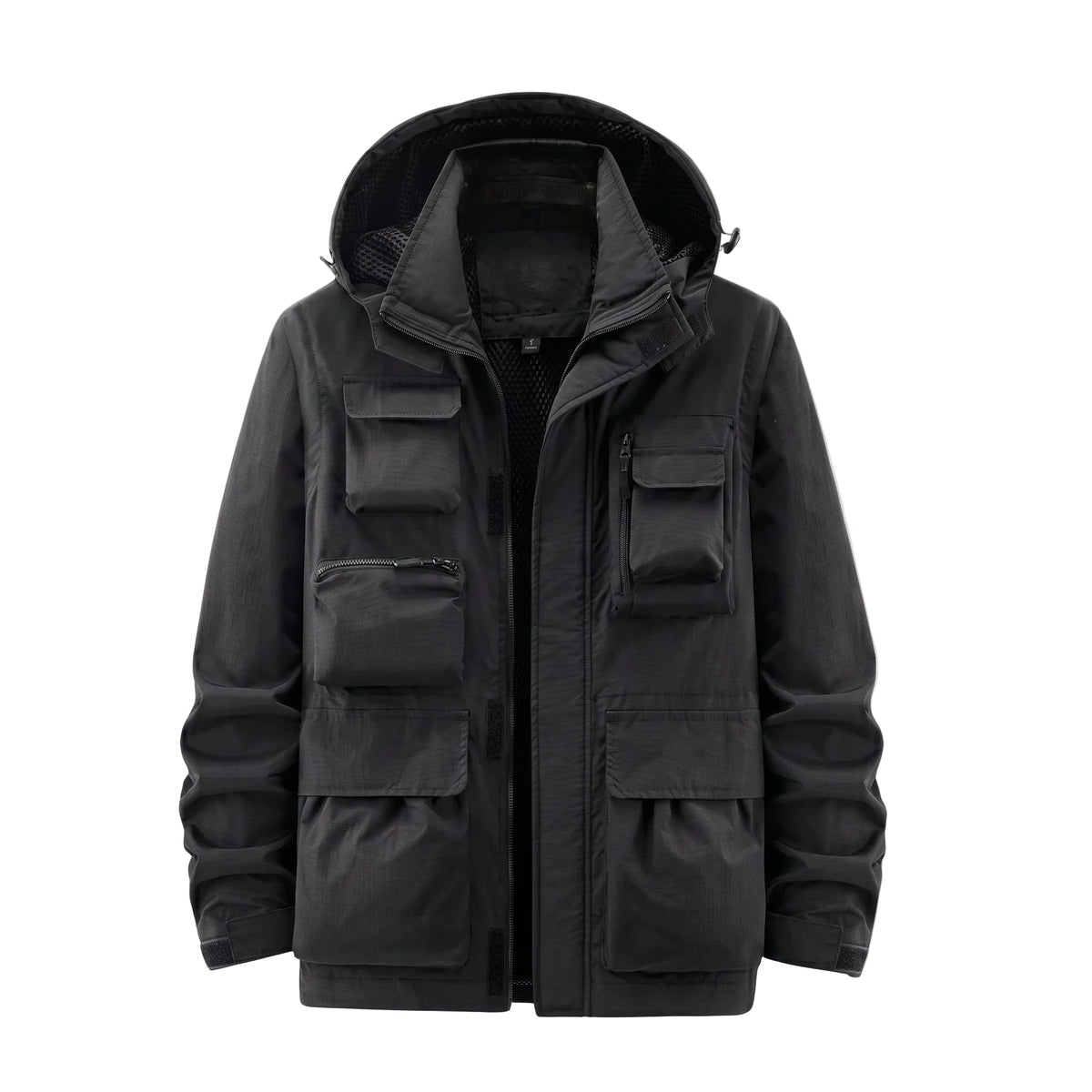 Marcus - Men's Multi-Pocket Hooded Utility Jacket - Coats & Jackets - Black - Davies & Cooper