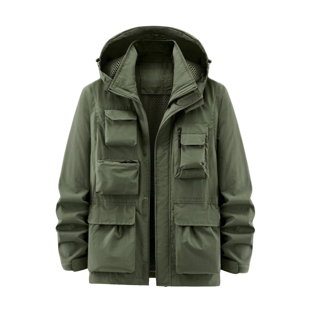 Marcus - Men's Multi-Pocket Hooded Utility Jacket - Coats & Jackets - Green - Davies & Cooper