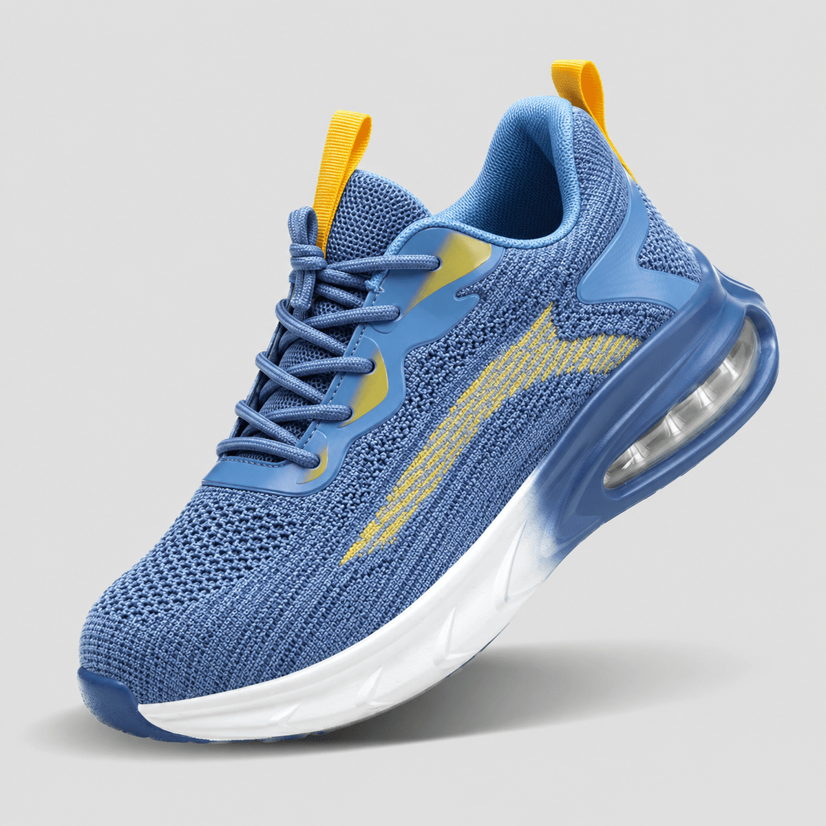 Marcus - Men's Orthopaedic Lace-Up Trainers with Cushioned Sole - Sneakers - Blue - Davies & Cooper