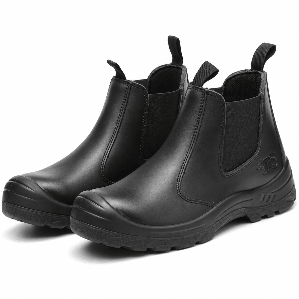 Marcus - Men's Orthopaedic Slip-On Chelsea Safety Boots with Reinforced Toe Cap - Boots - Black - Davies & Cooper