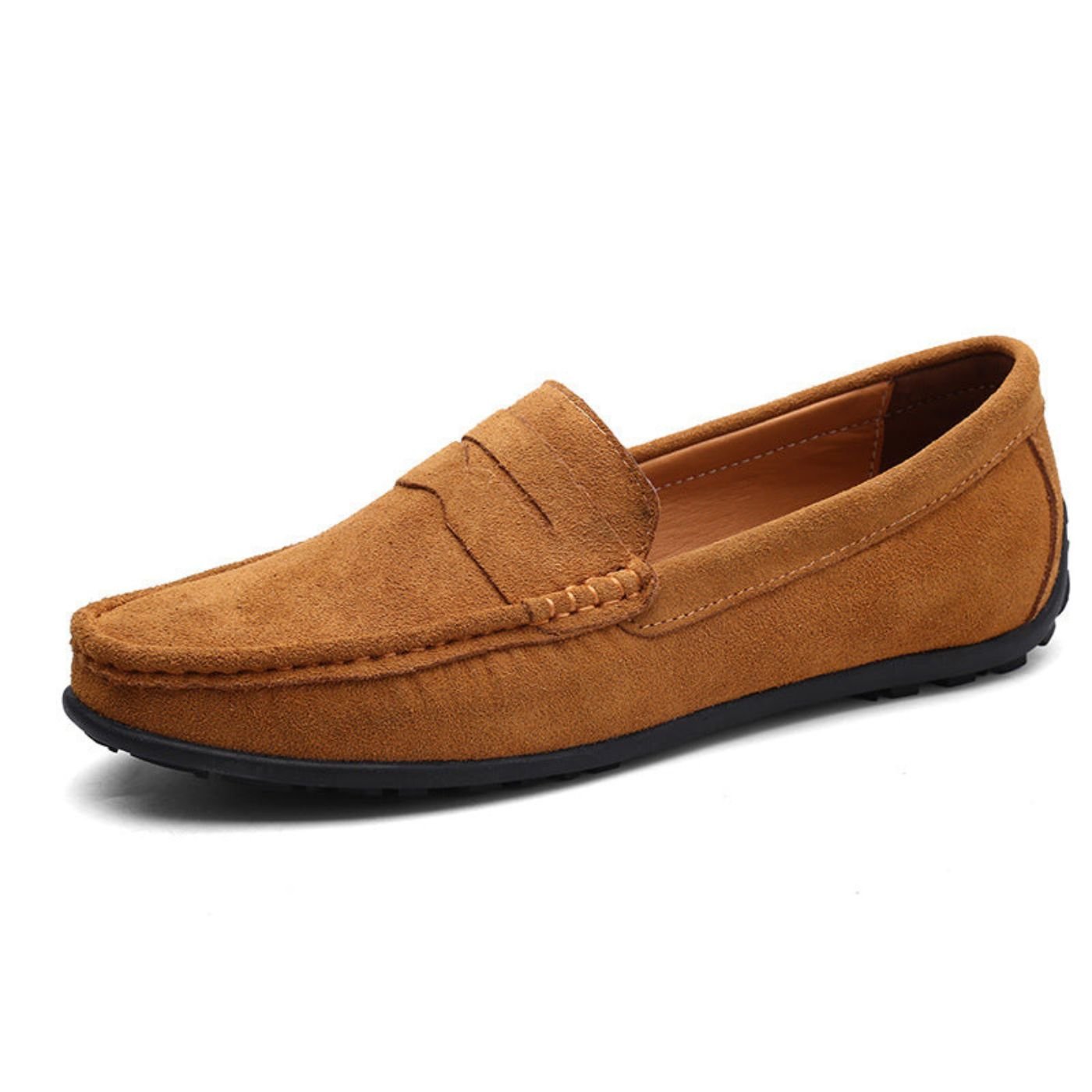 Marcus - Men's Slip-On Penny Loafers with Round Toe